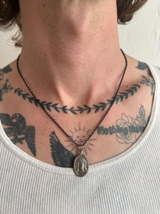 Jesus Christ W/ Crown of Thorns Pendant Necklace