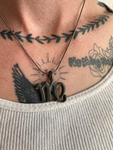 Vintage Virgo Zodiac Symbol Necklace