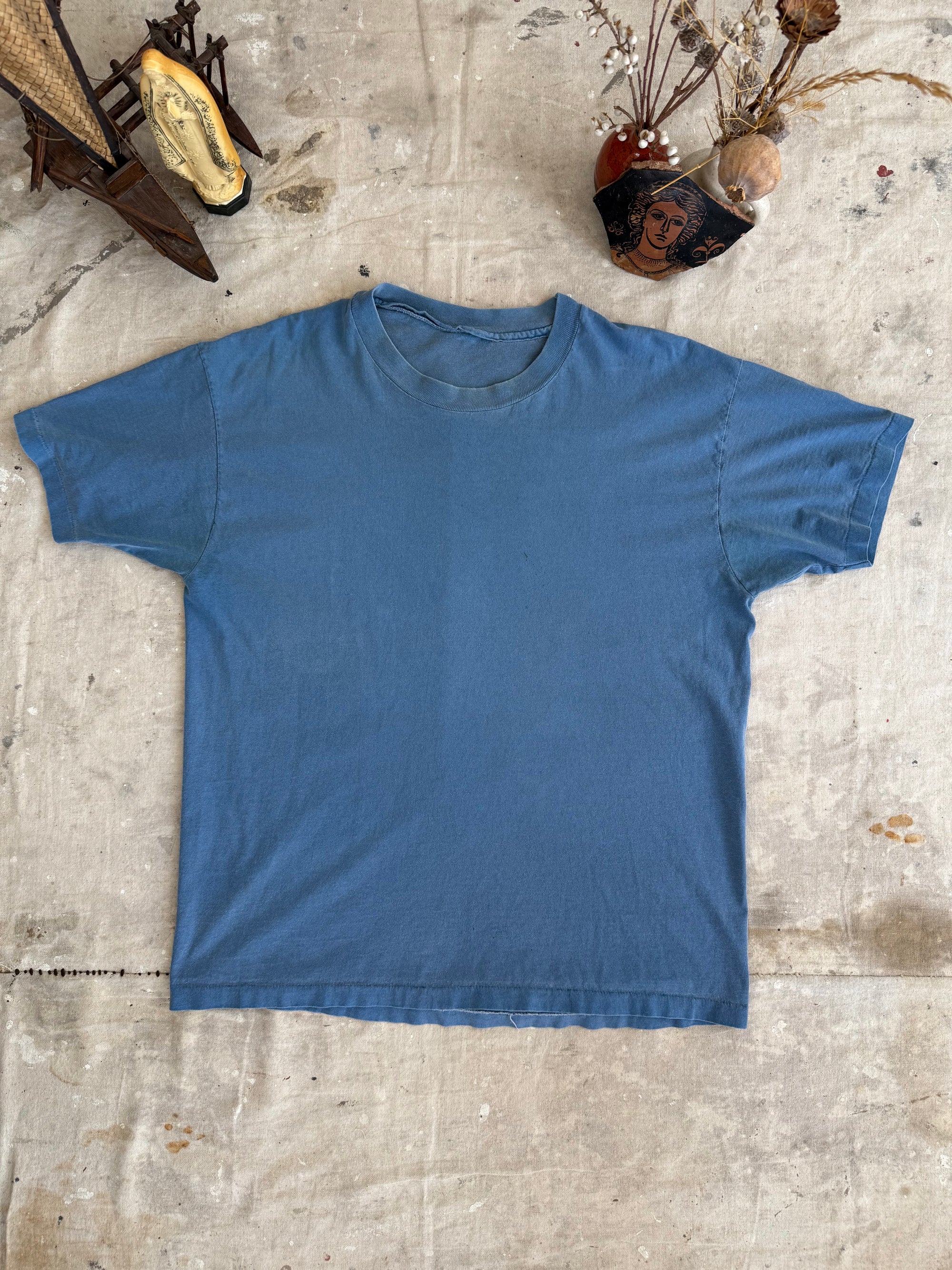 1990s Sunfaded Blue Blank