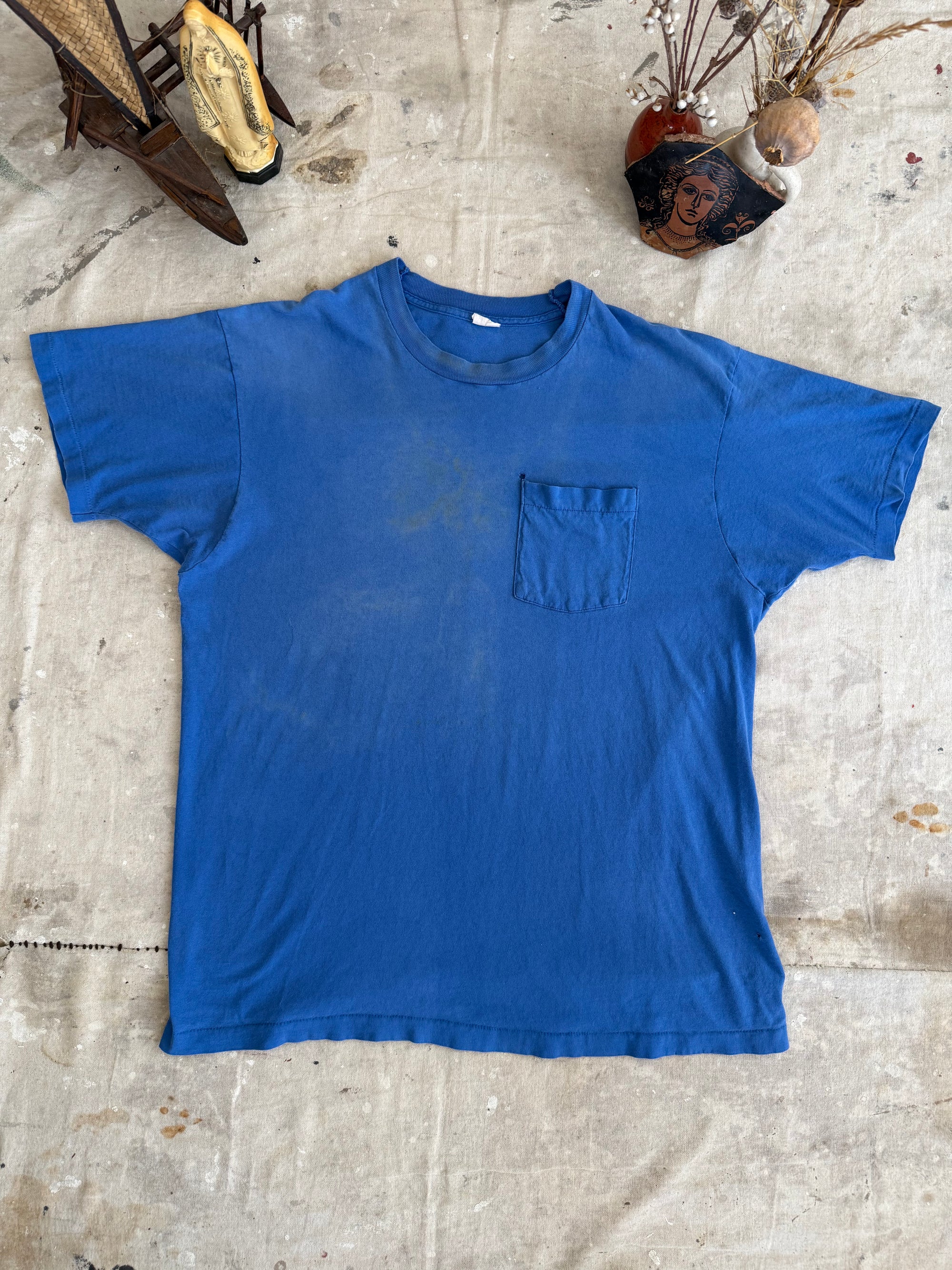 1990s Faded Blue Pocket Tee