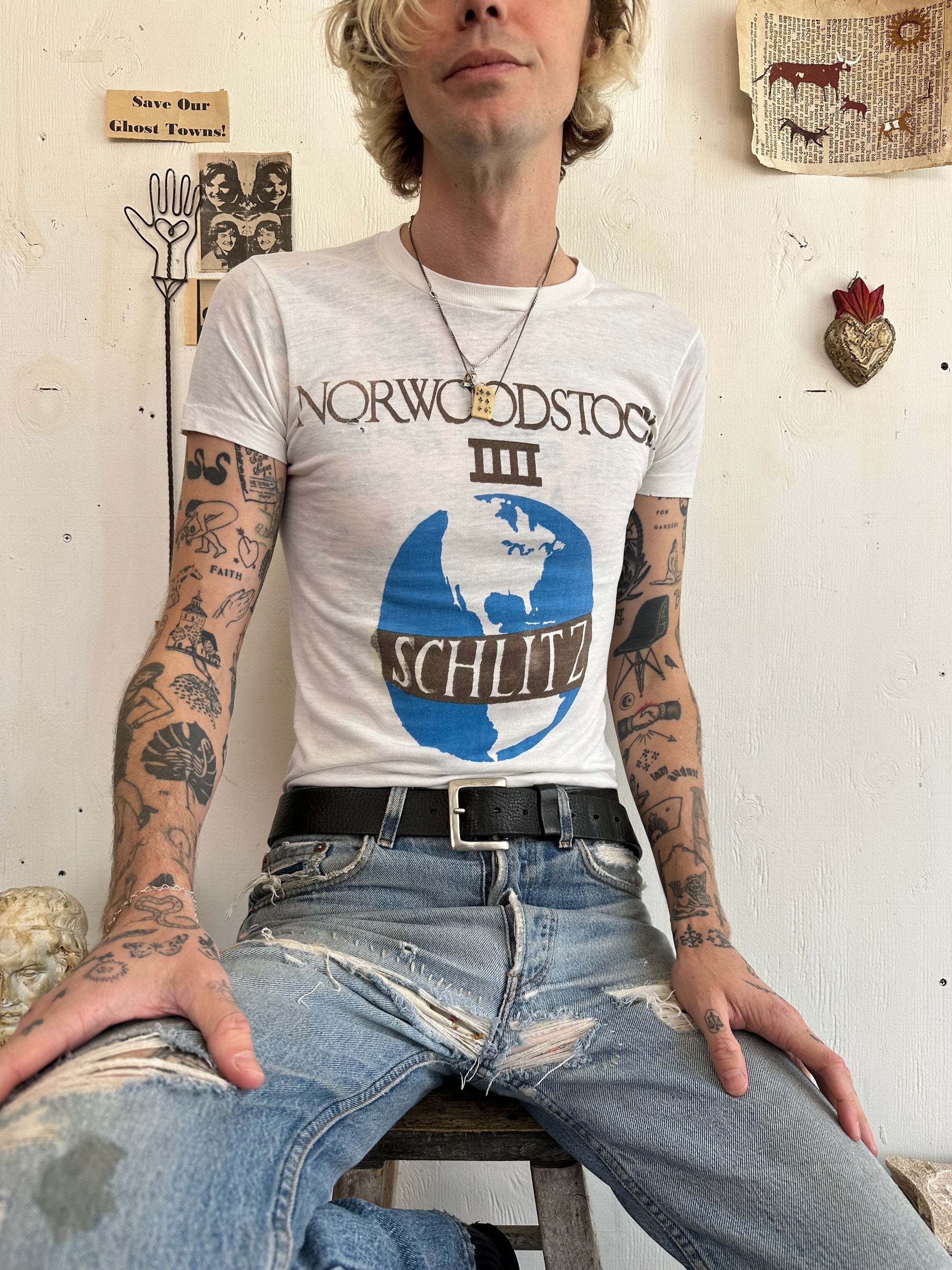 1970s Water Print Norwoodstock T-Shirt