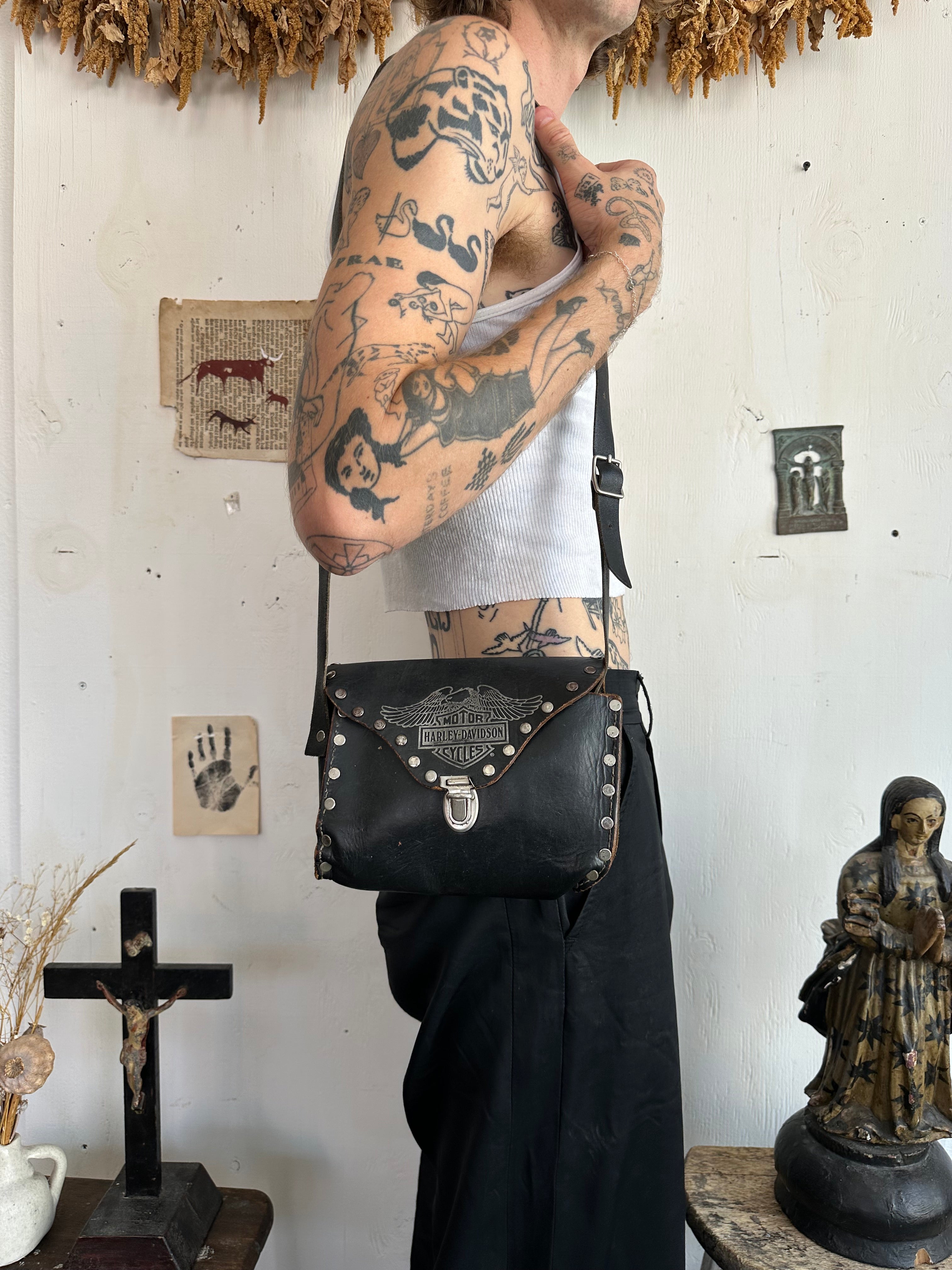 Harley Davidson Studded Leather Handbag