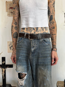 Vintage Suede Leather Belt (35”)