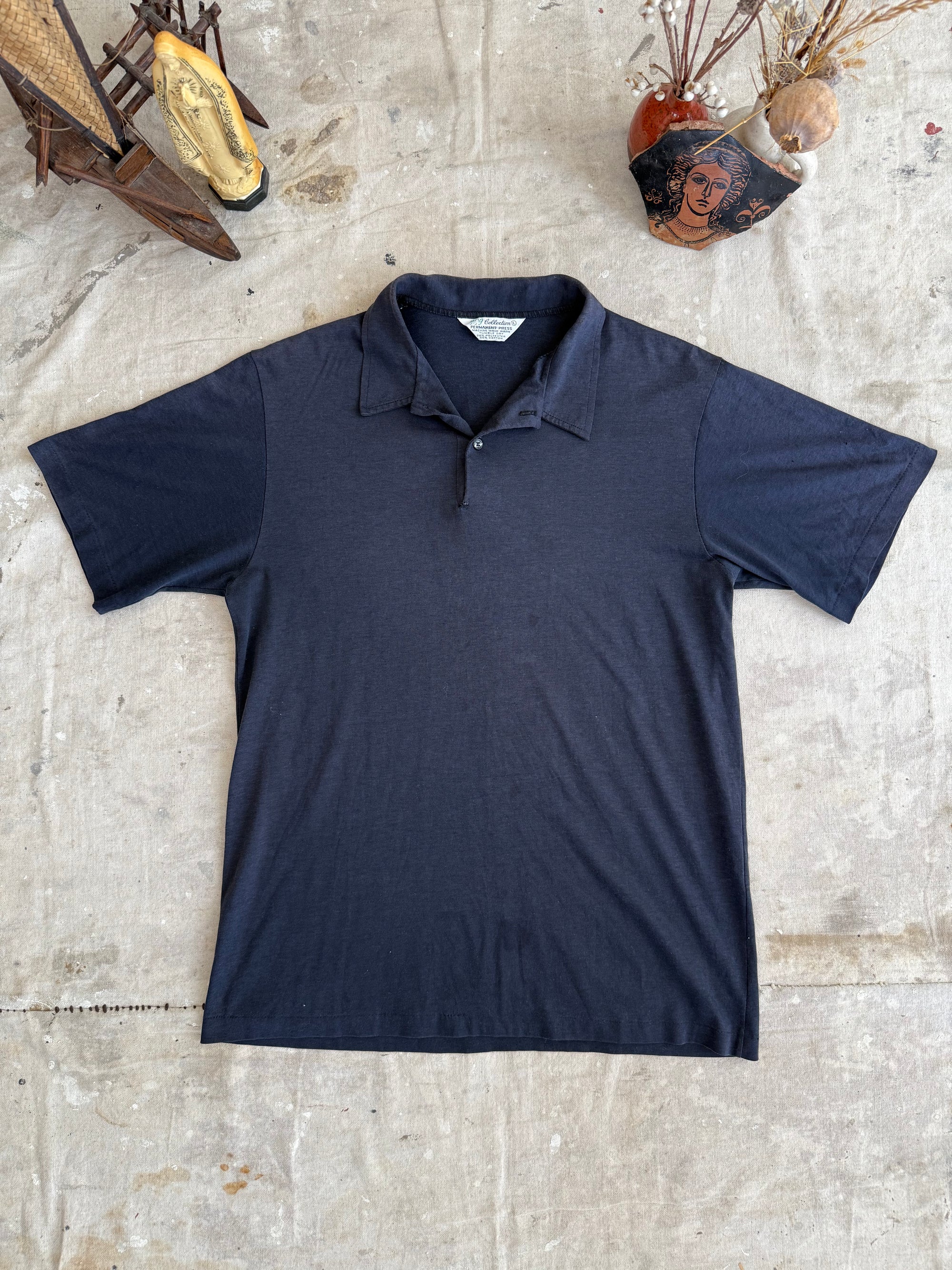 1980s Faded Black Polo