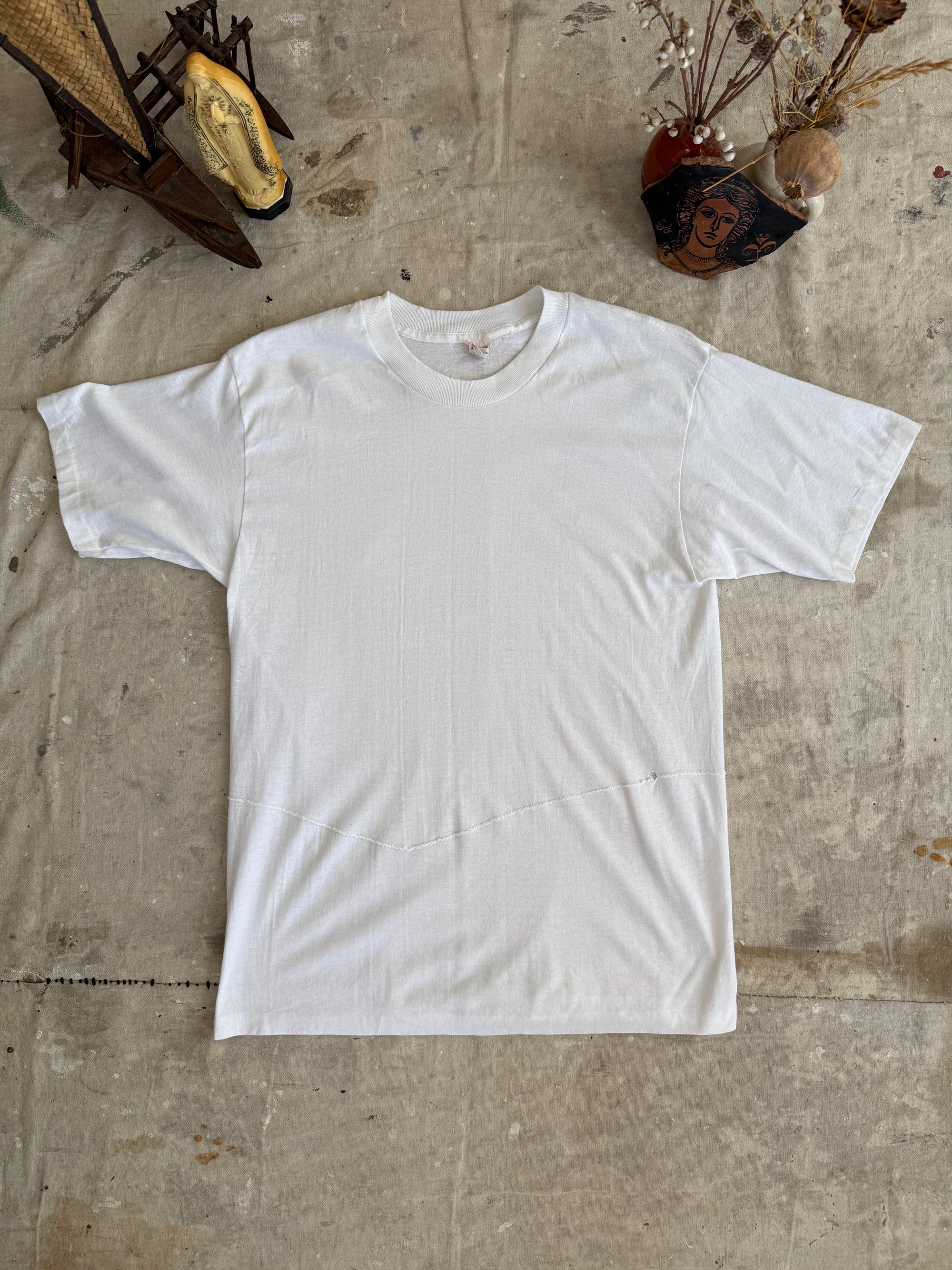 1980s Repaired White T-Shirt