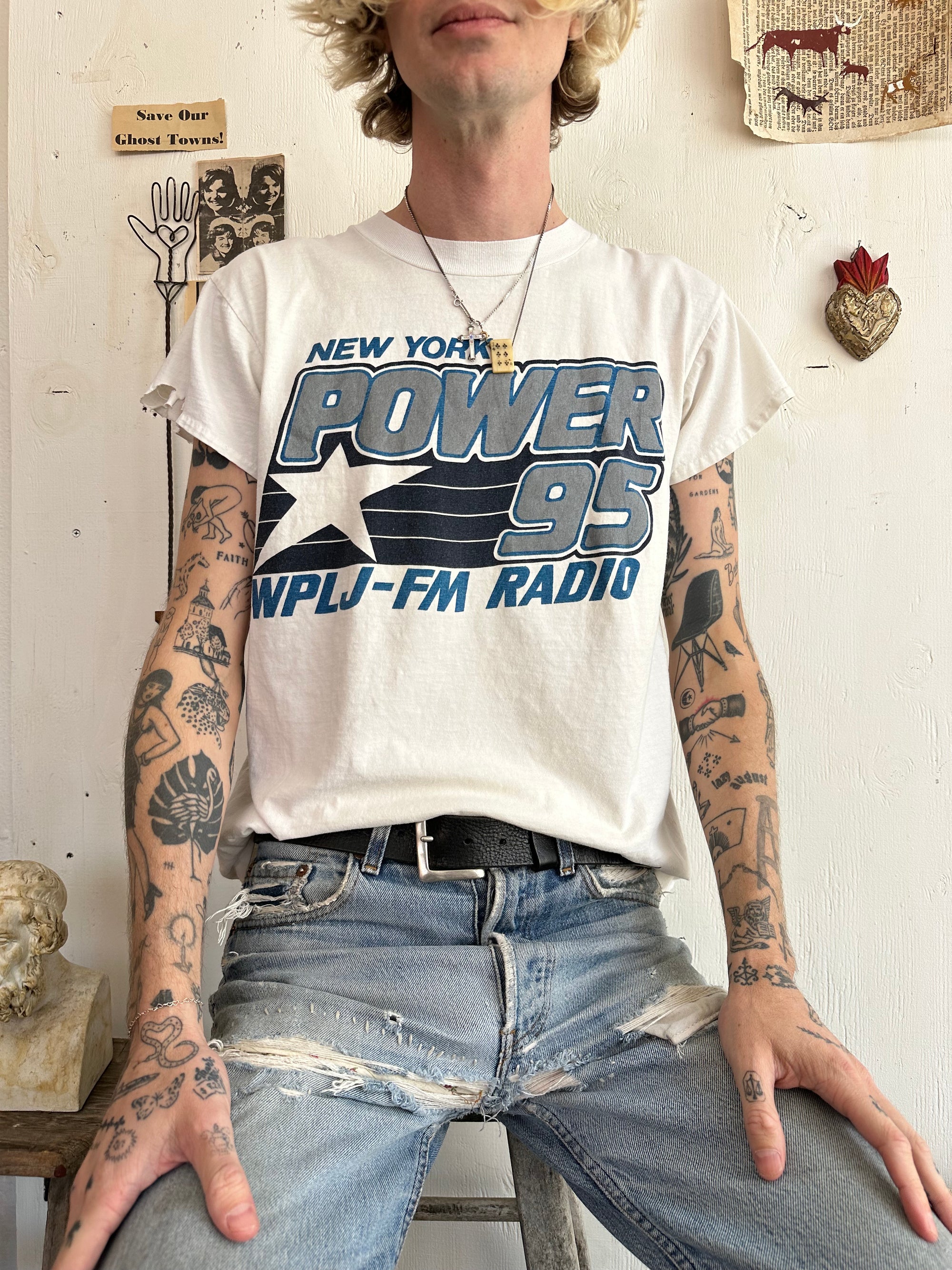 1980s Well Worn New York Power 95 Tee