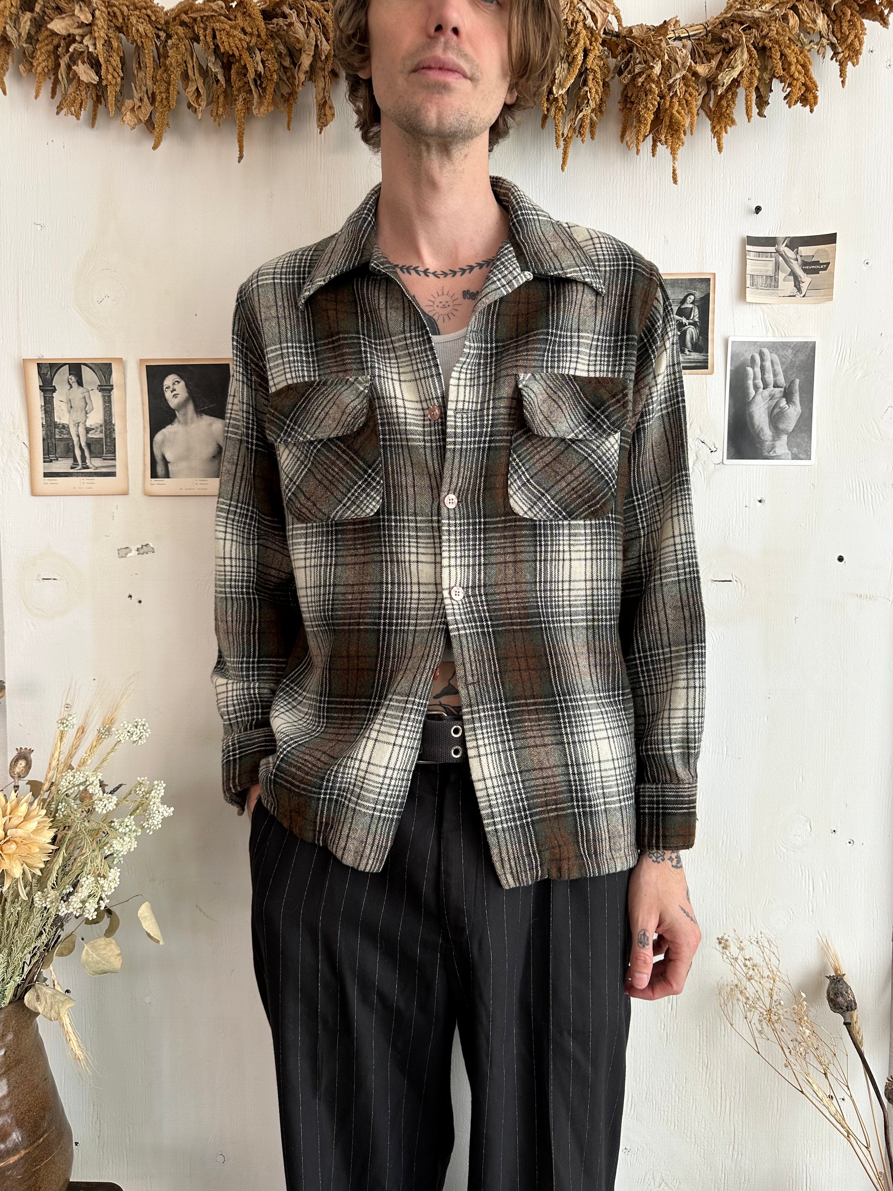 1970s Town Craft Plaid Flannel (M/L)