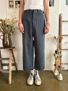 1940s Thrashed Salt and Pepper Work Pants (34/29)