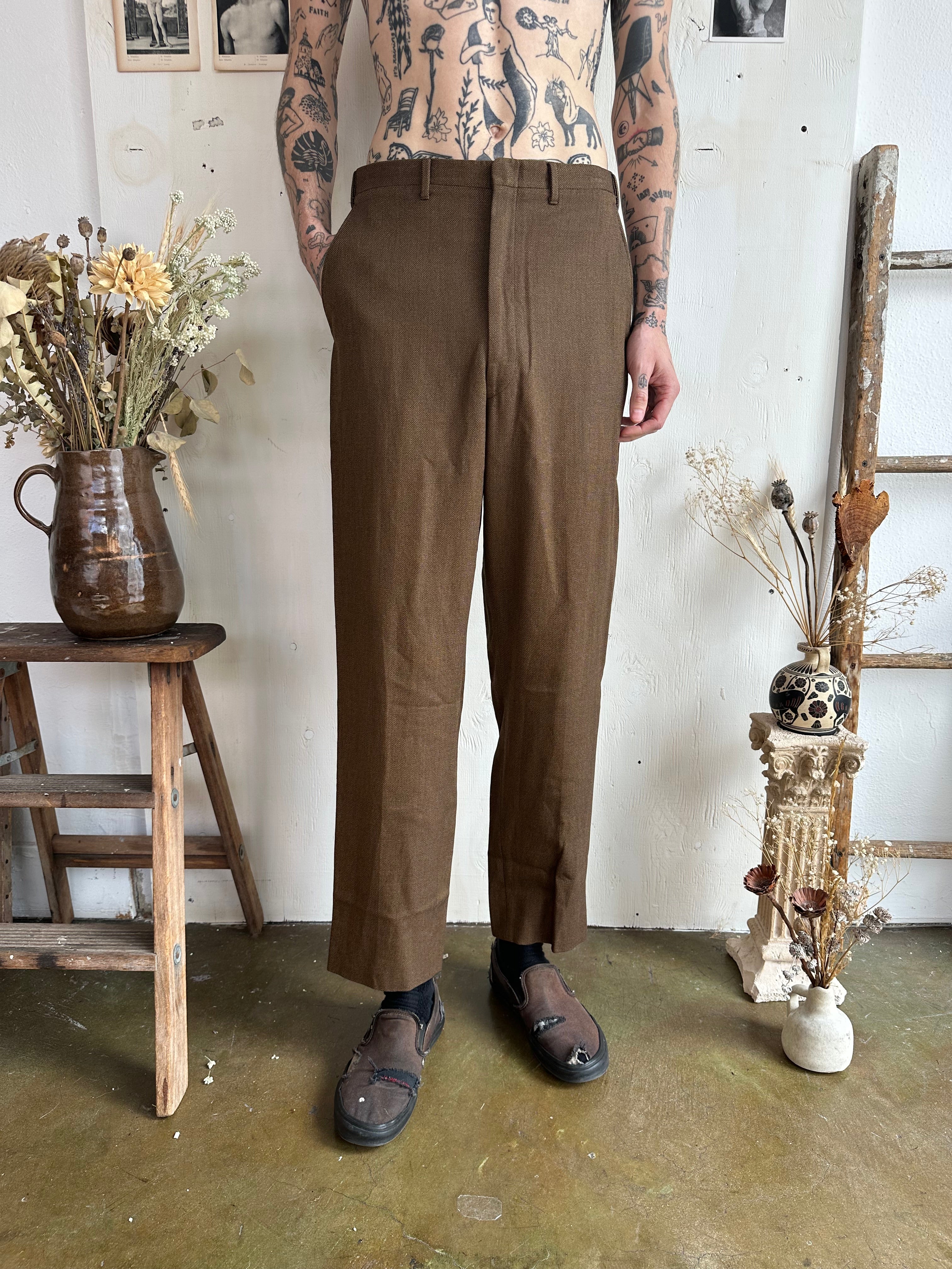 1960s Flat Front Straight Leg Trouser (31/31)