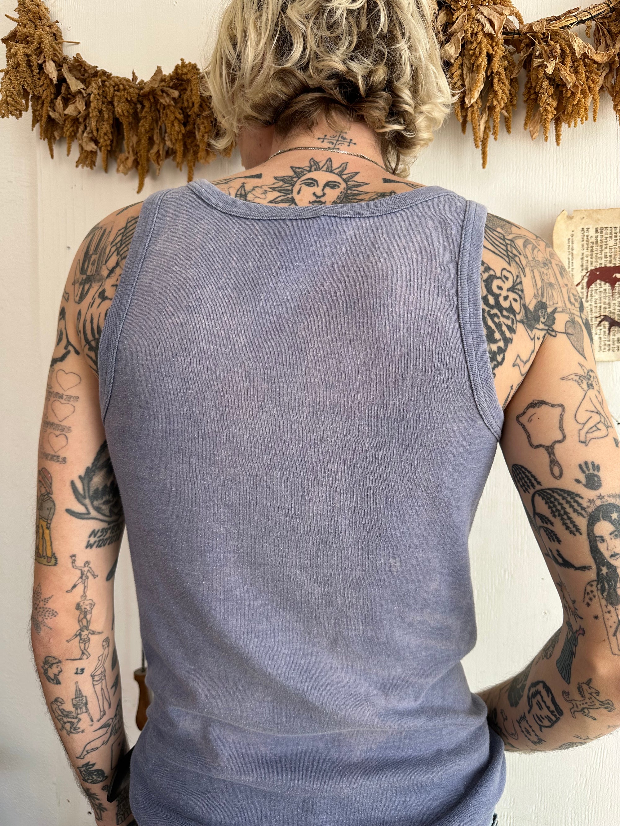 1980s Sunfaded Blue Tank