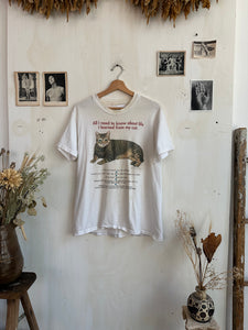 1992 Learned from My Cat Tee (M/L)