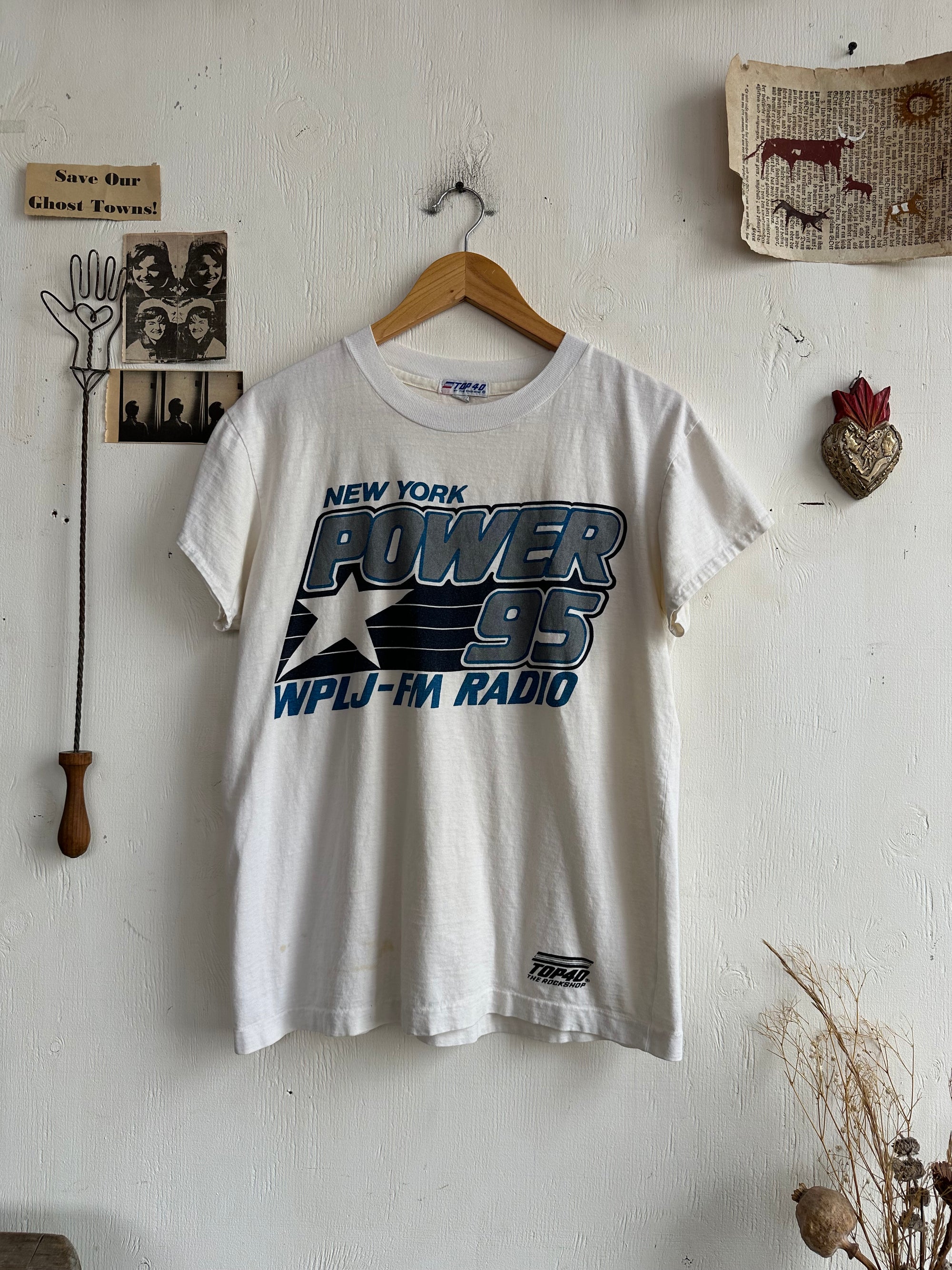 1980s Well Worn New York Power 95 Tee