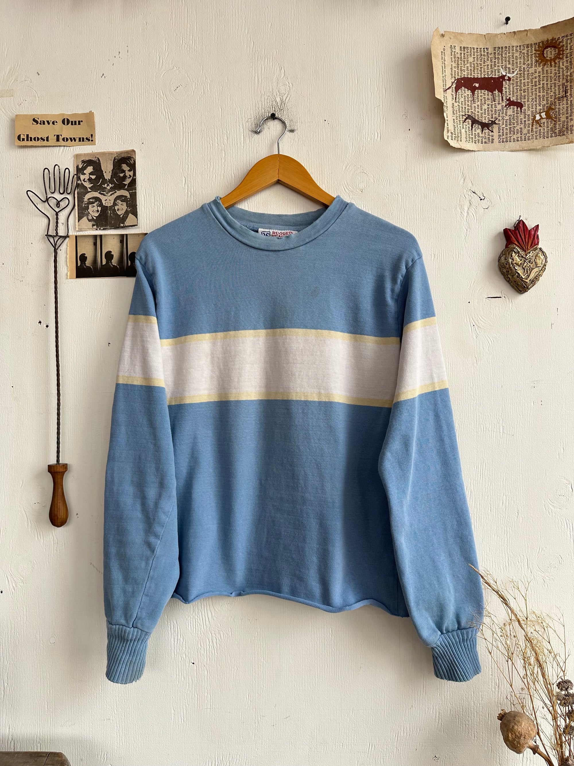 1990s 100% Striped Long Sleeve Shirt