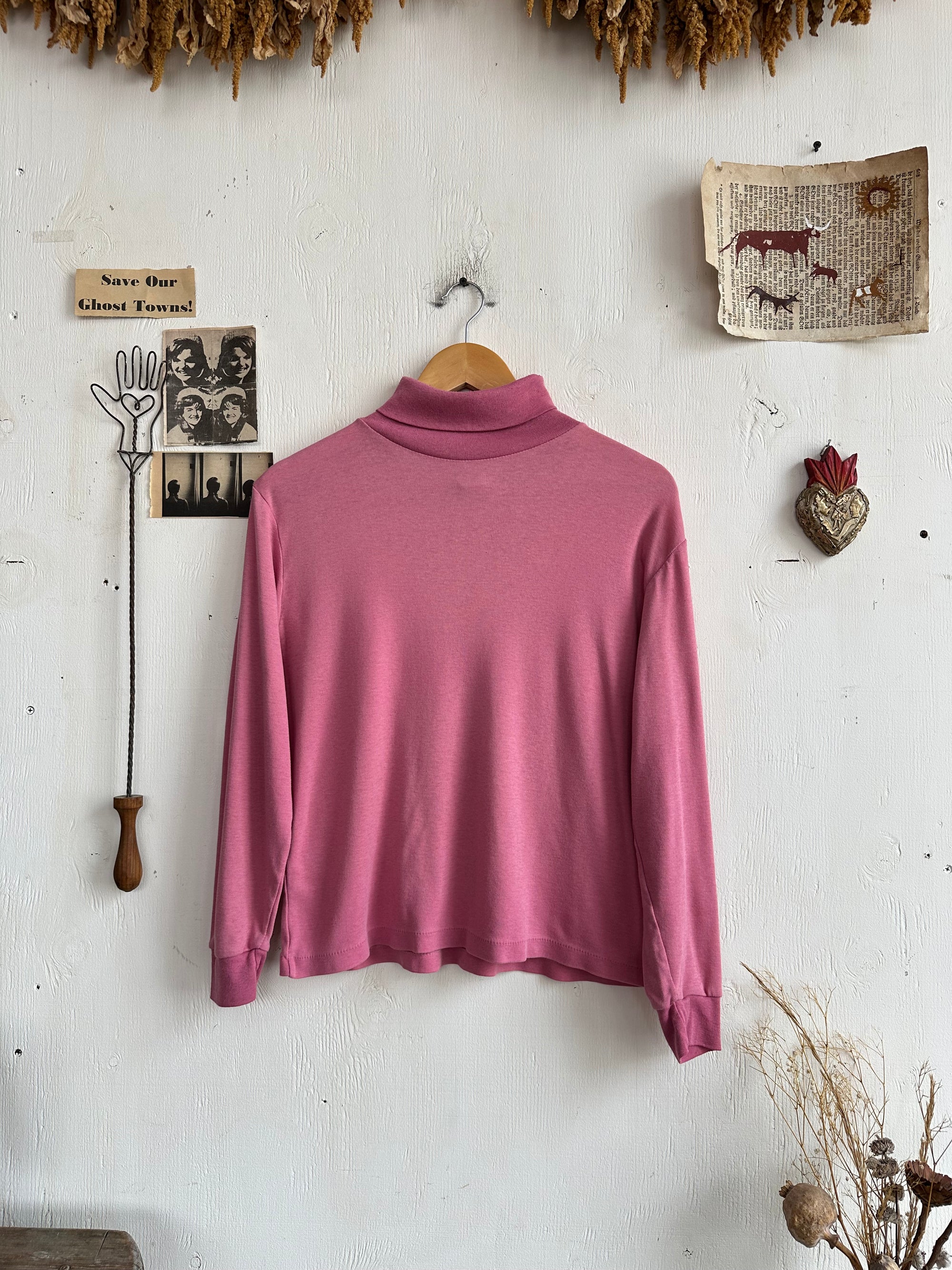1980s Pink Turtleneck