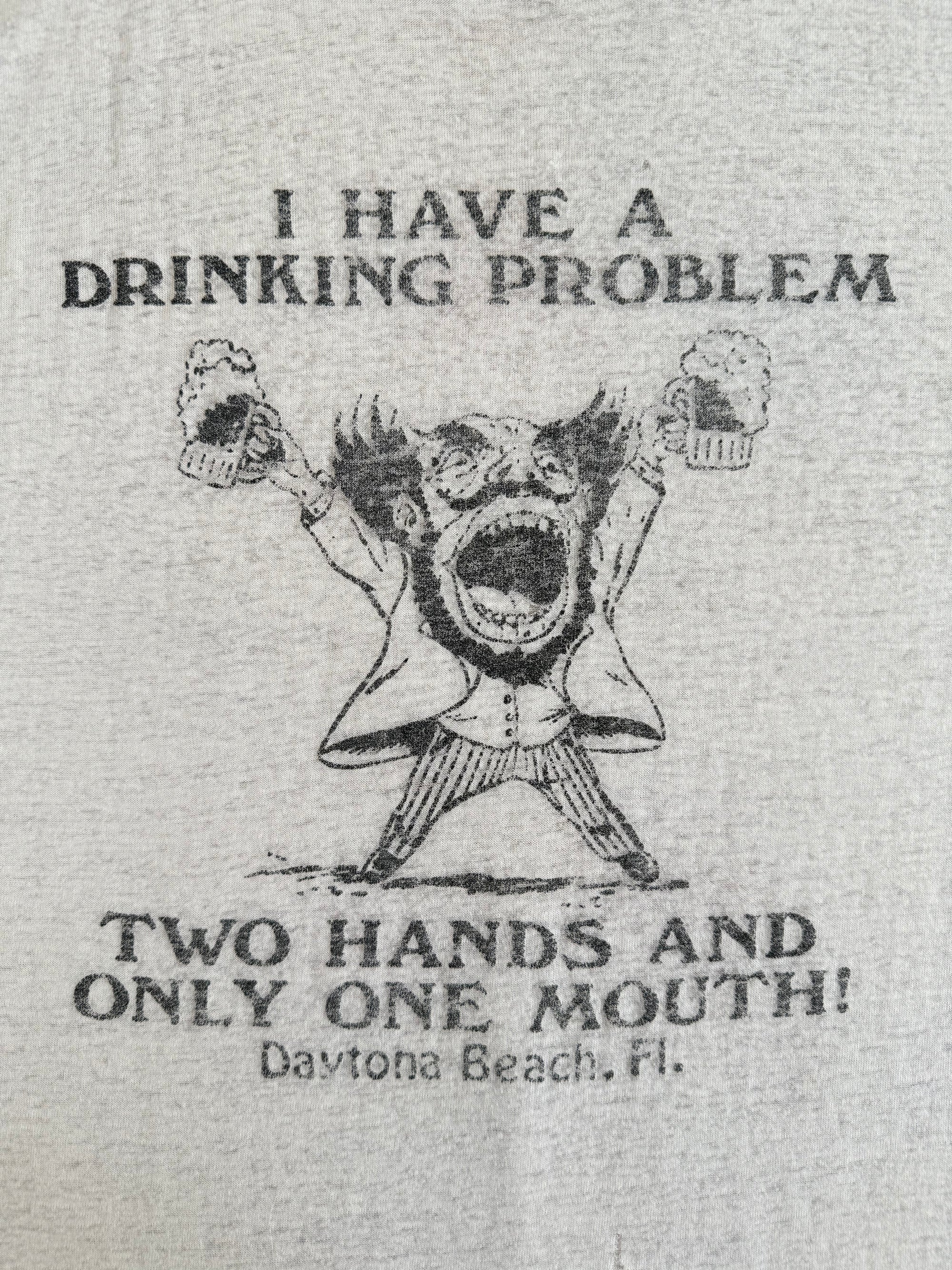 1980s Paper Thin I Have a Drinking Problem Tee