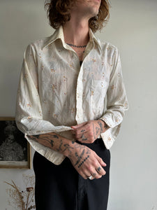 1970s Floral Dress Shirt (M/L)