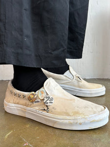 Thrashed Star Studded Vans W/ Pins