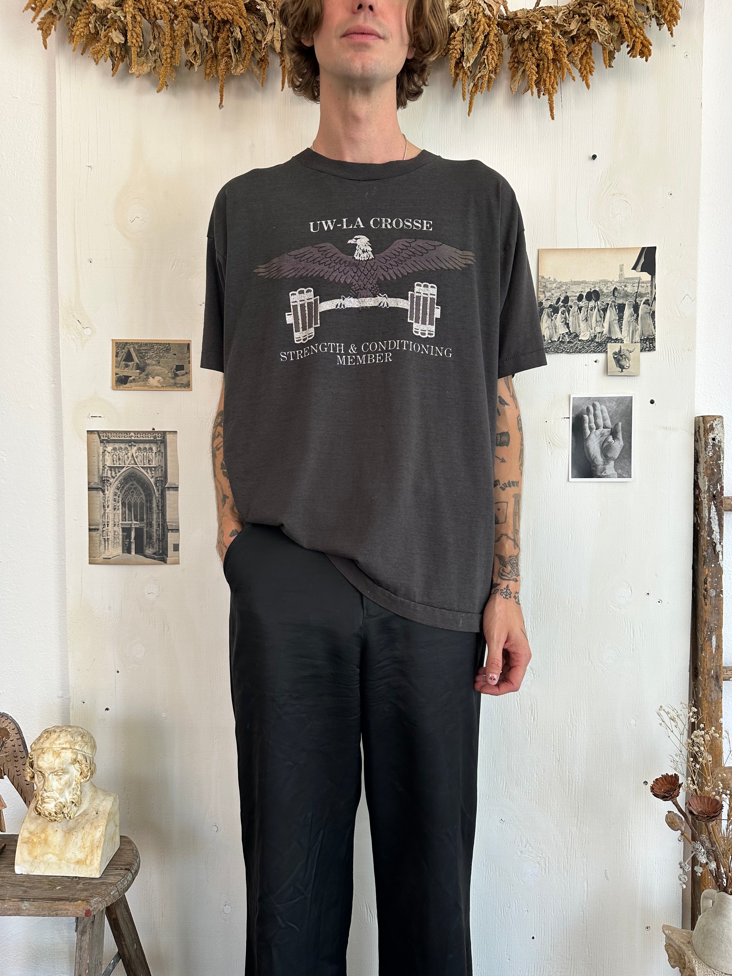 1980s Paper Thin Weight-Lifting Eagle Tee (Boxy XL)