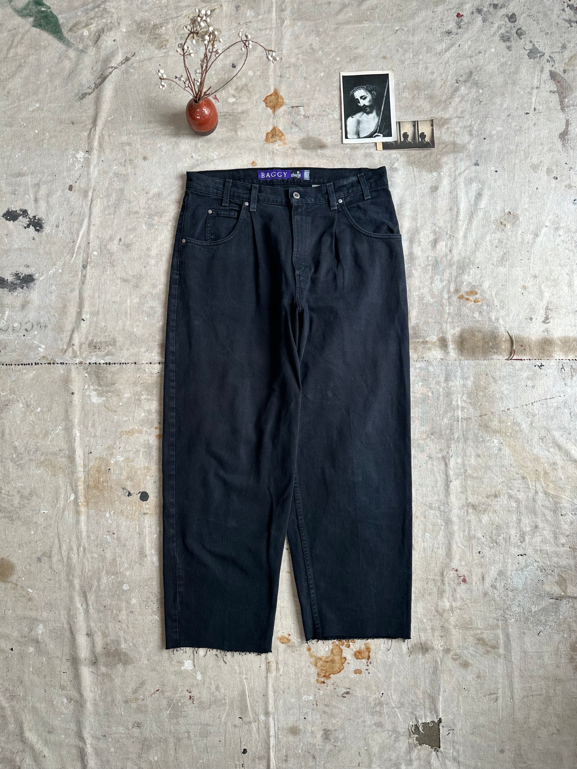 1990s Baggy SilverTab Black Jeans