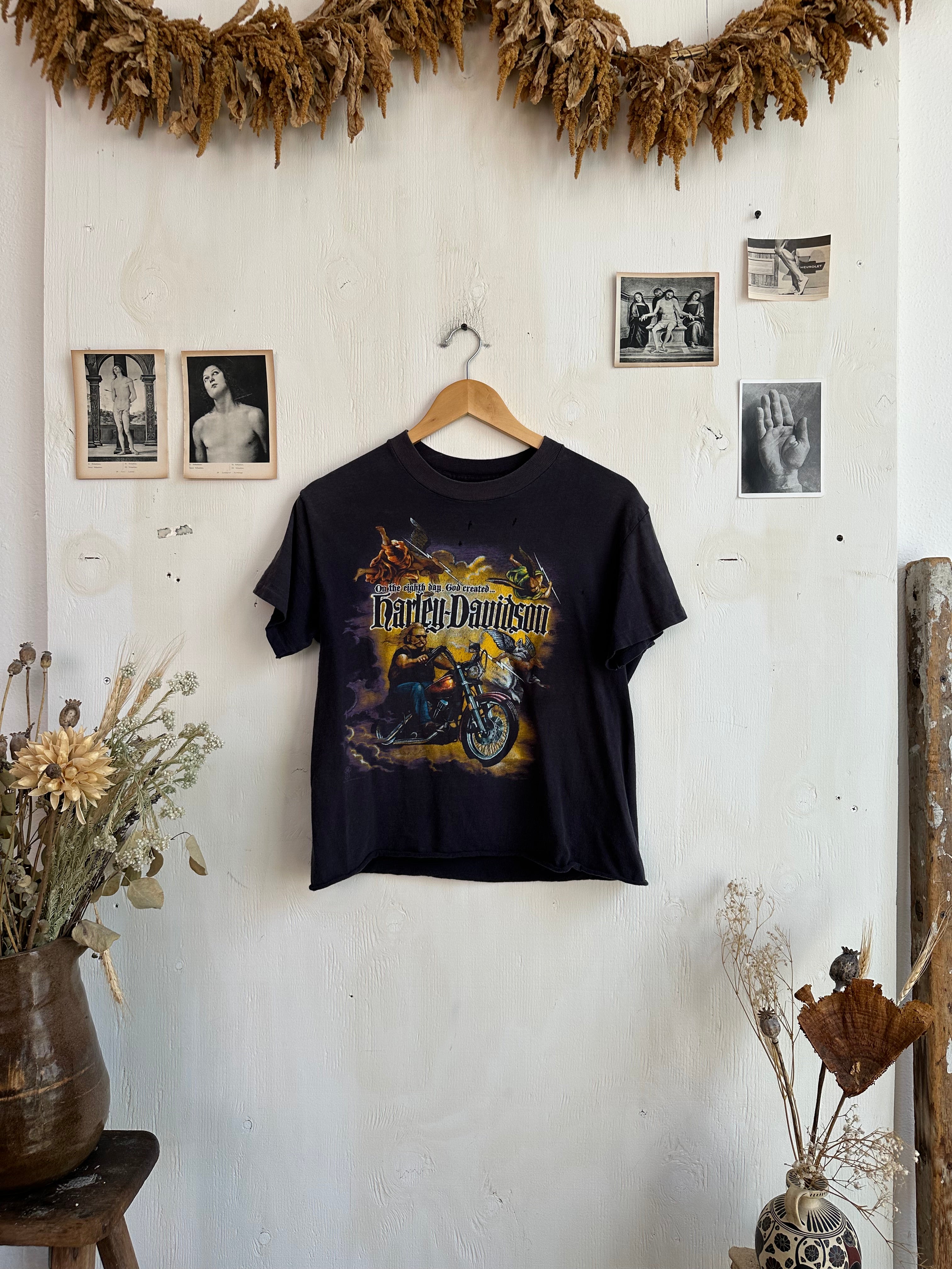 1980s Sunfaded Harley Davidson Angels Tee (S/M)