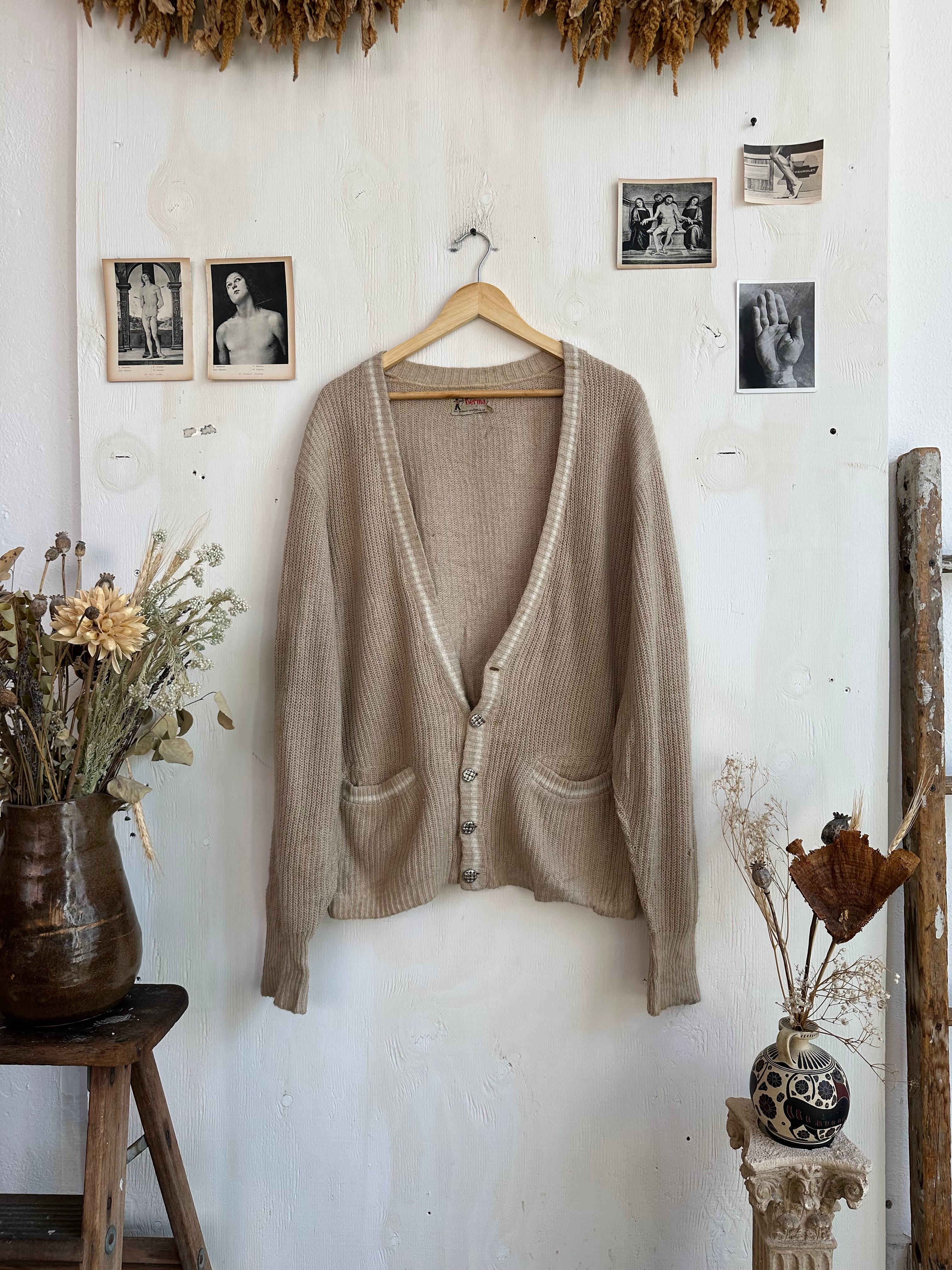 1960s Thrashed Cardigan (Boxy XL)