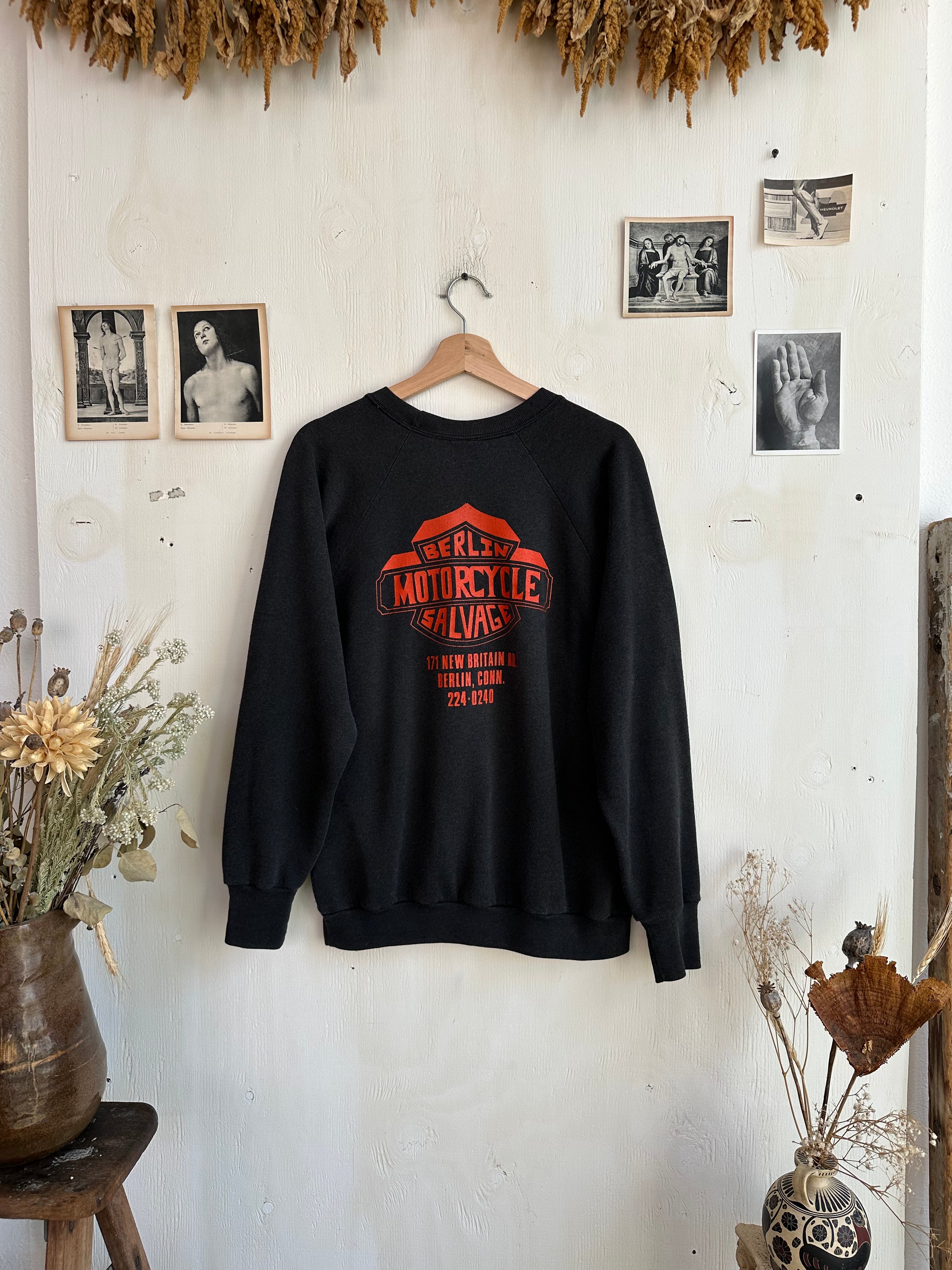 1990 Faded Berlin Harley Davidson Crewneck (Boxy XL)