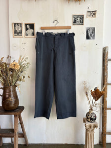 1940s Thrashed Salt and Pepper Work Pants (34/29)