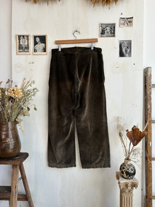 1940s Thrashed Baggy Corduroy Trousers (34/27)