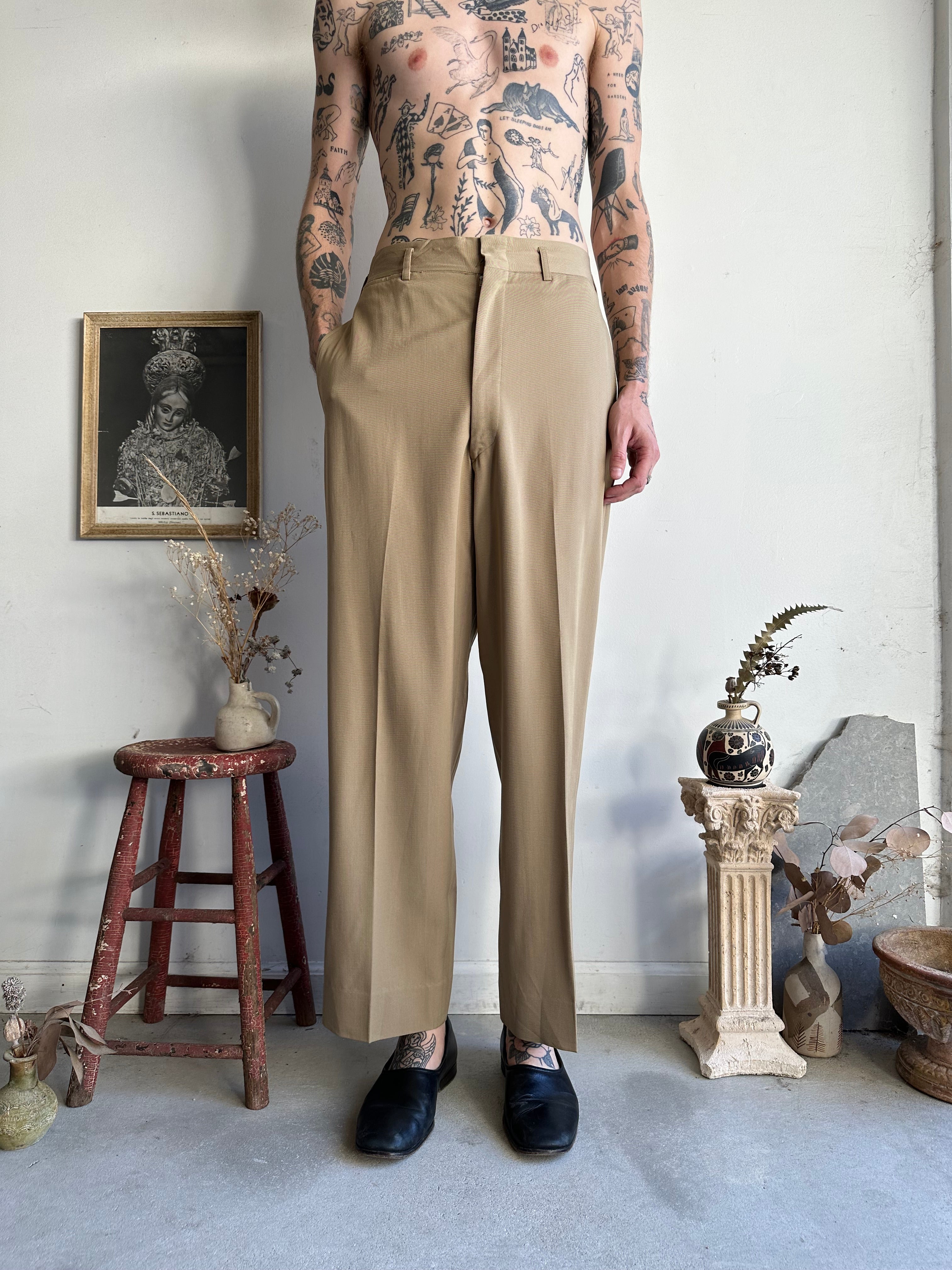 1940s Tan Trousers (33 x 30)