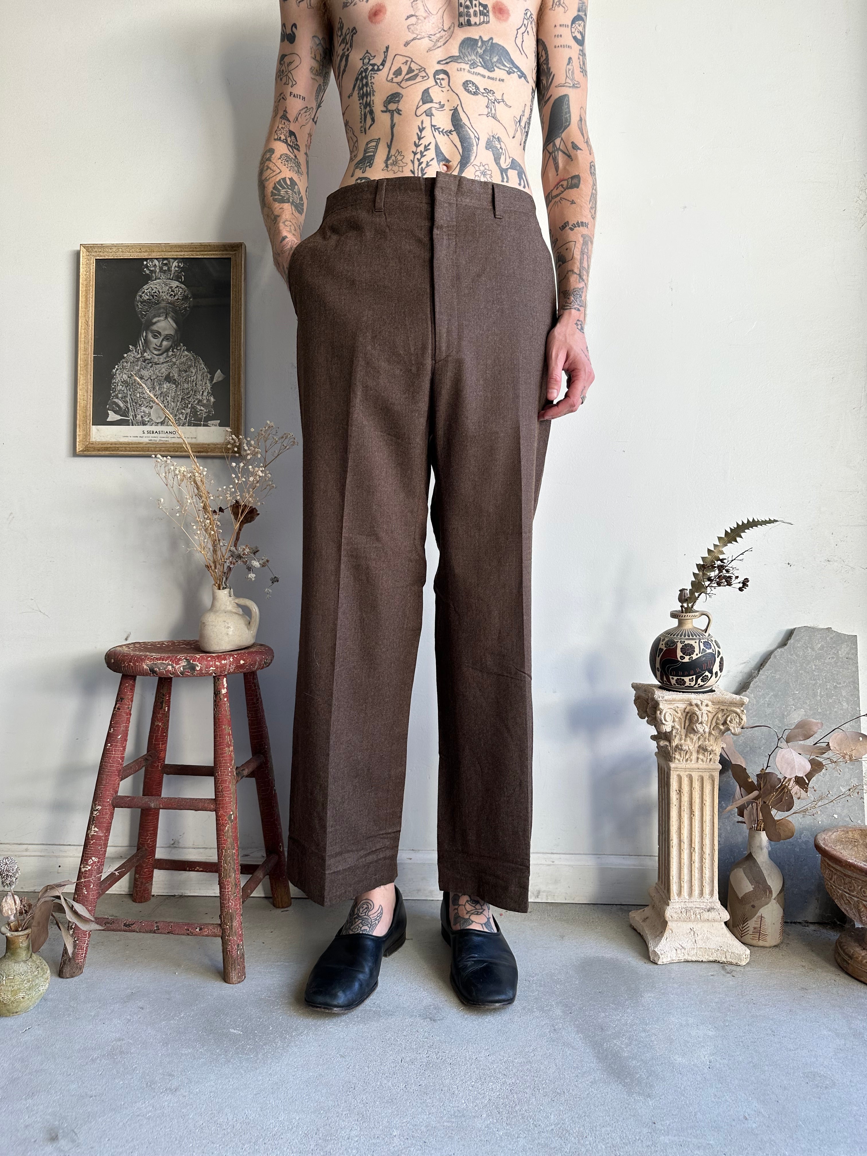 1980s Slate Blown Trousers (35 x 30)