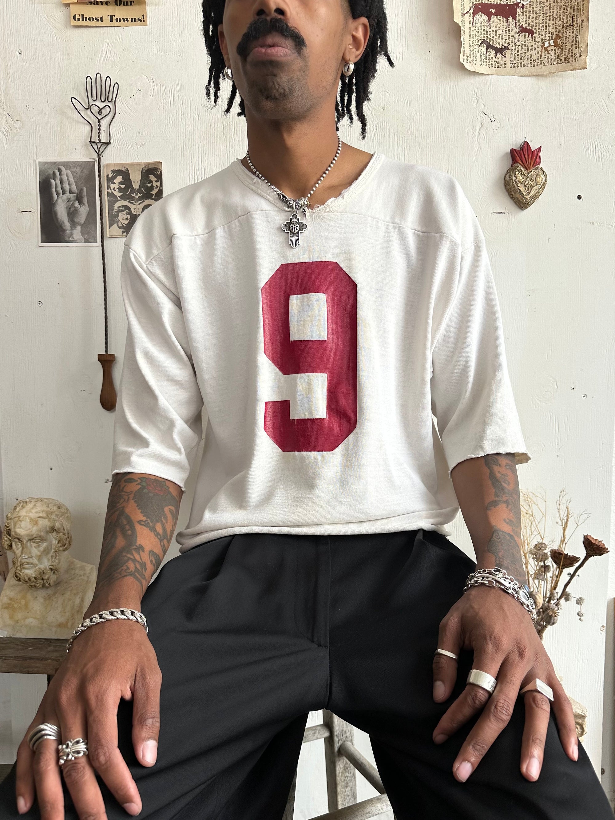 1970s Well Worn Number Nine Jersey Half Sleeve