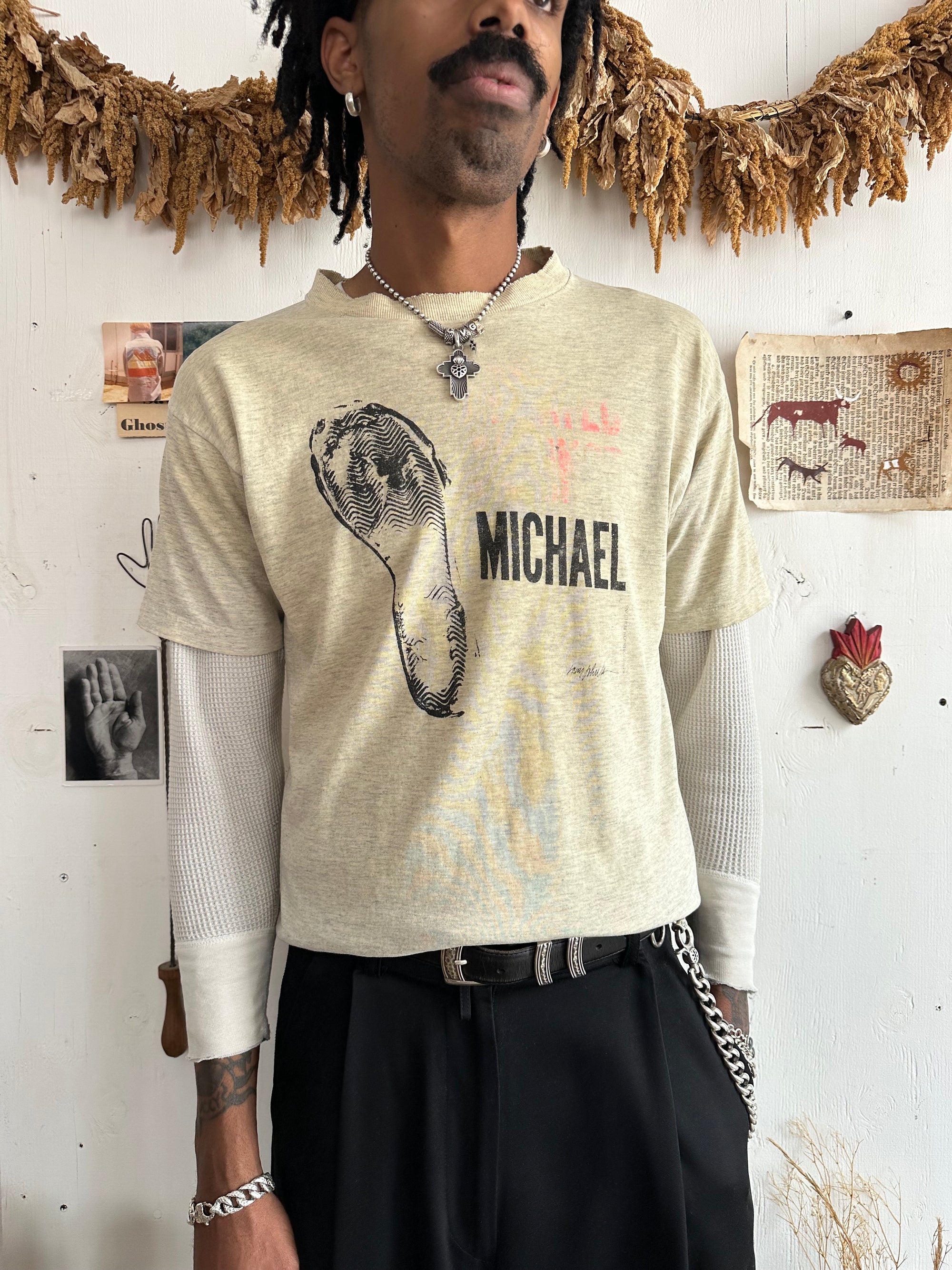 1990s Thrashed Michael Tee