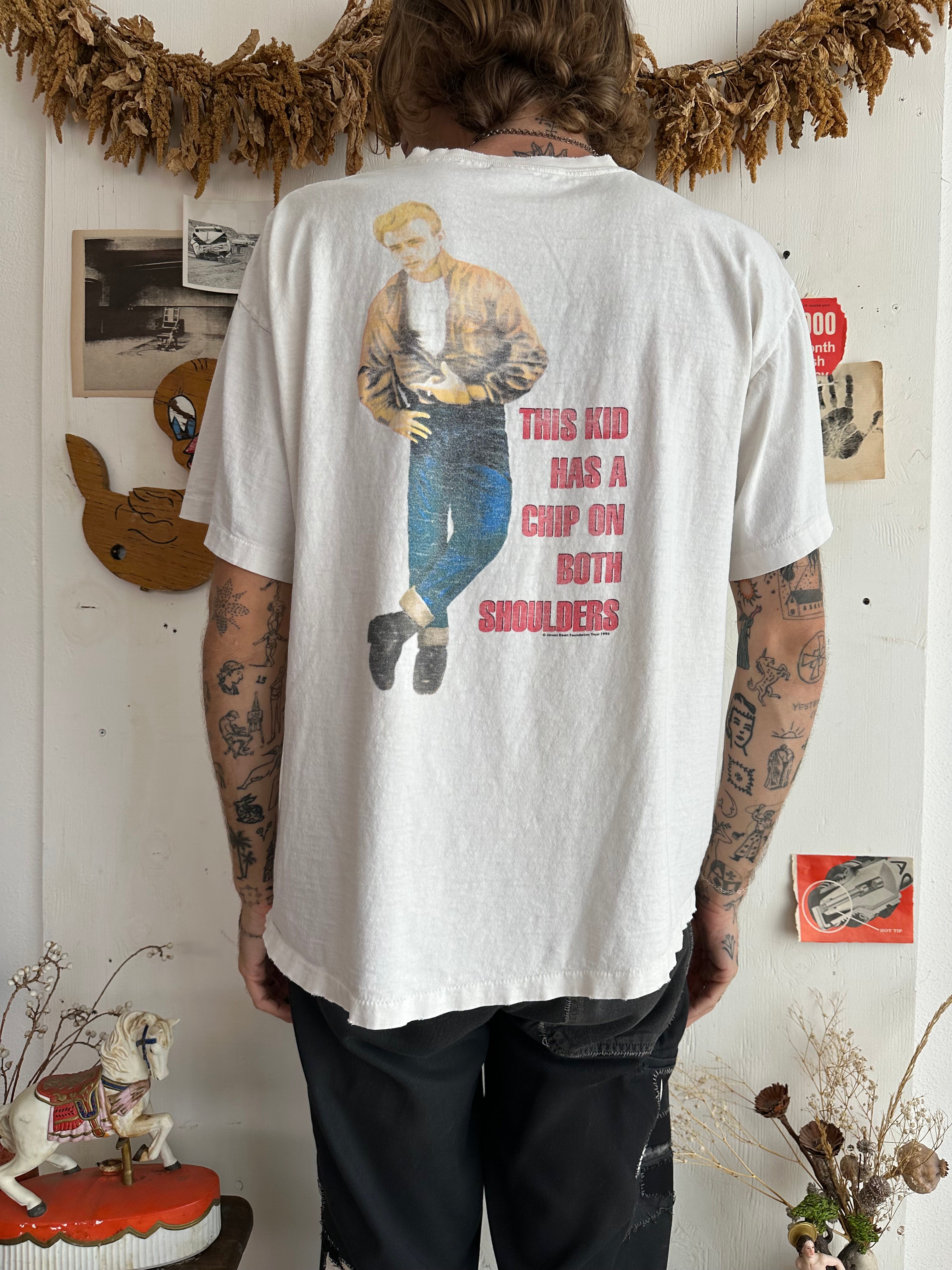 1996 Faded Rebel Without a Cause T-Shirt (Boxy L)