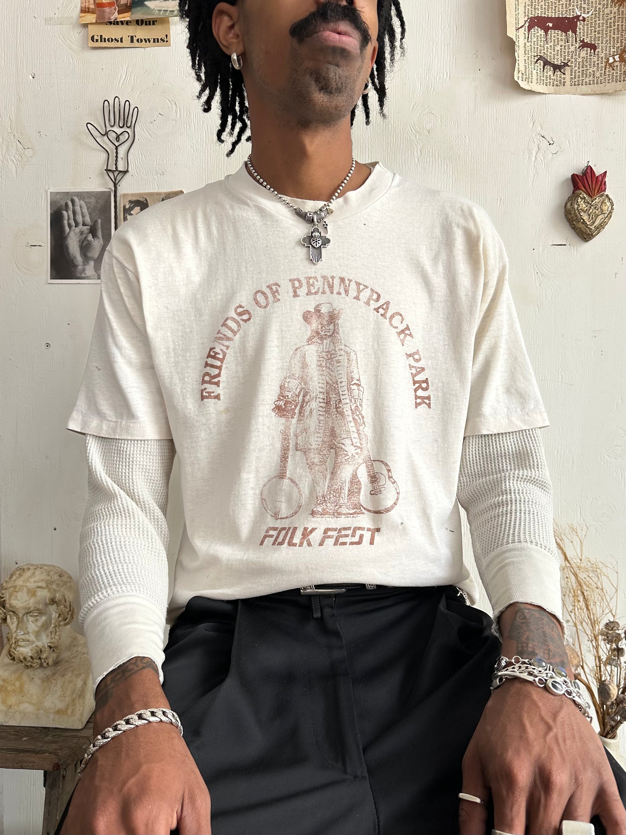 1980s Paper Thin Folk Fest Tee