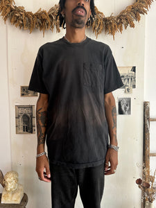 1990s Fruit of the Loom Sunfaded Black Pocket Tee (XL)