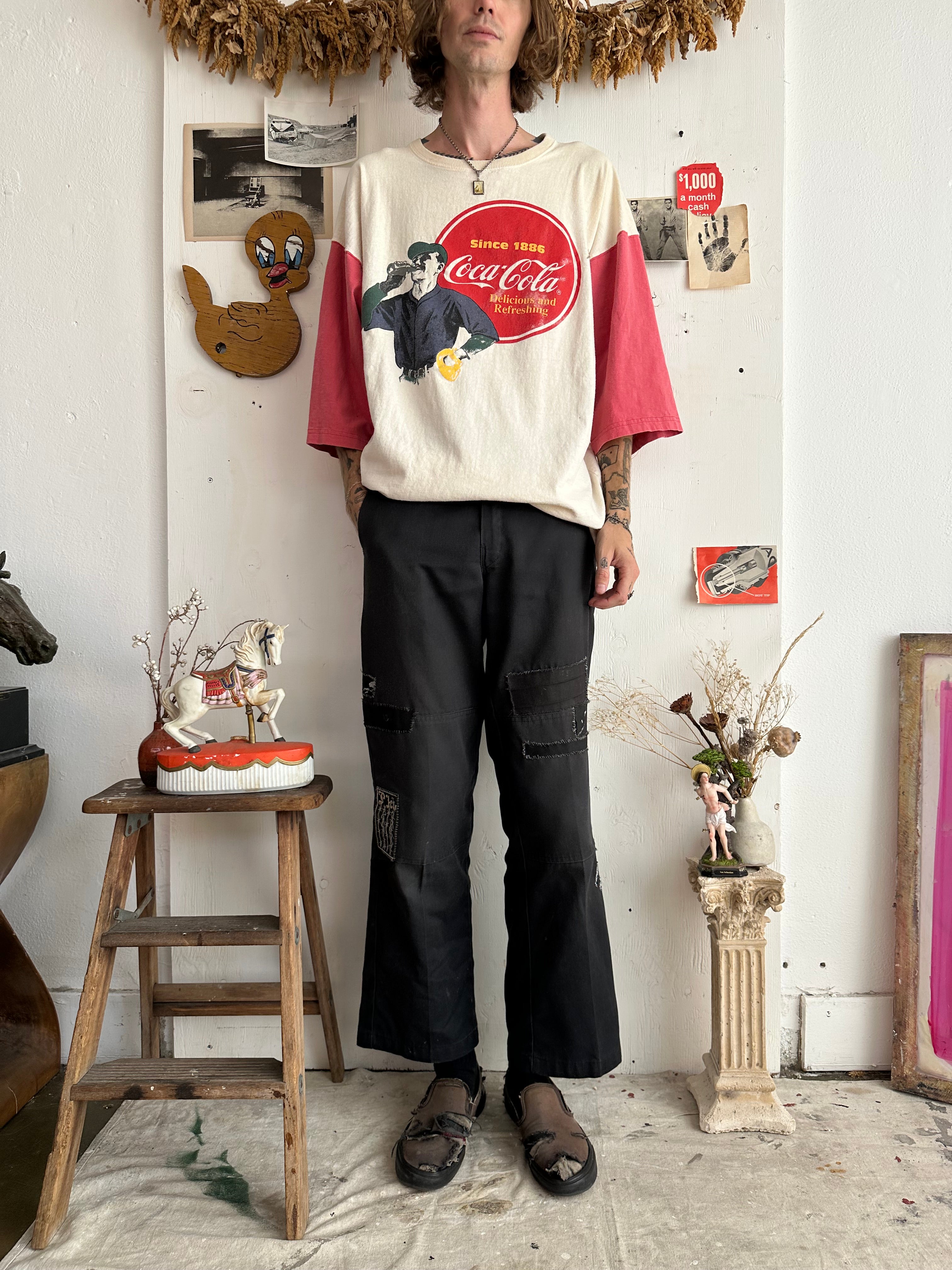 1990s Well-Worn Oversized Coca-Cola Baseball Tee (Boxy XL)