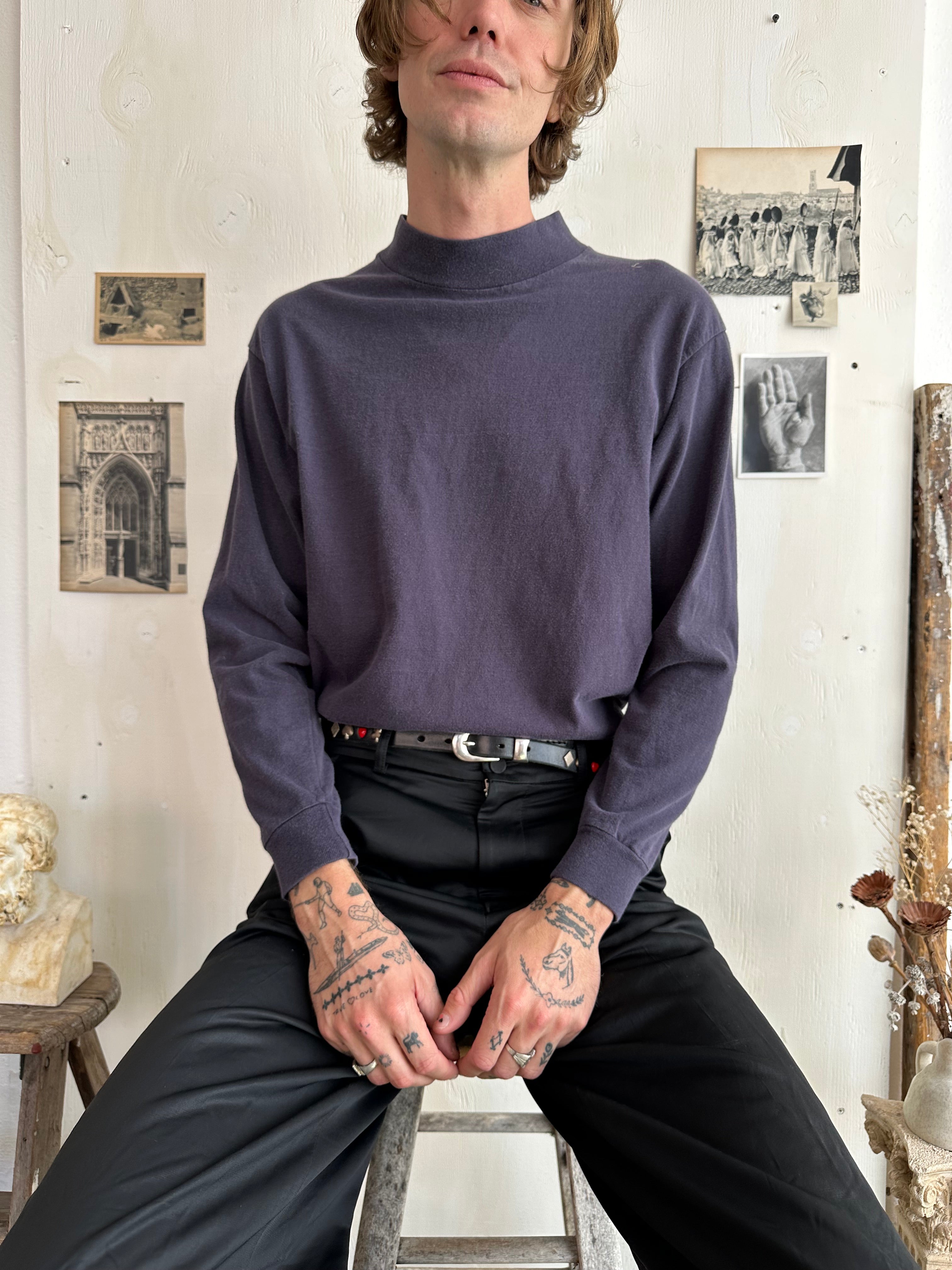 1990s Faded Black Mock Neck (L)