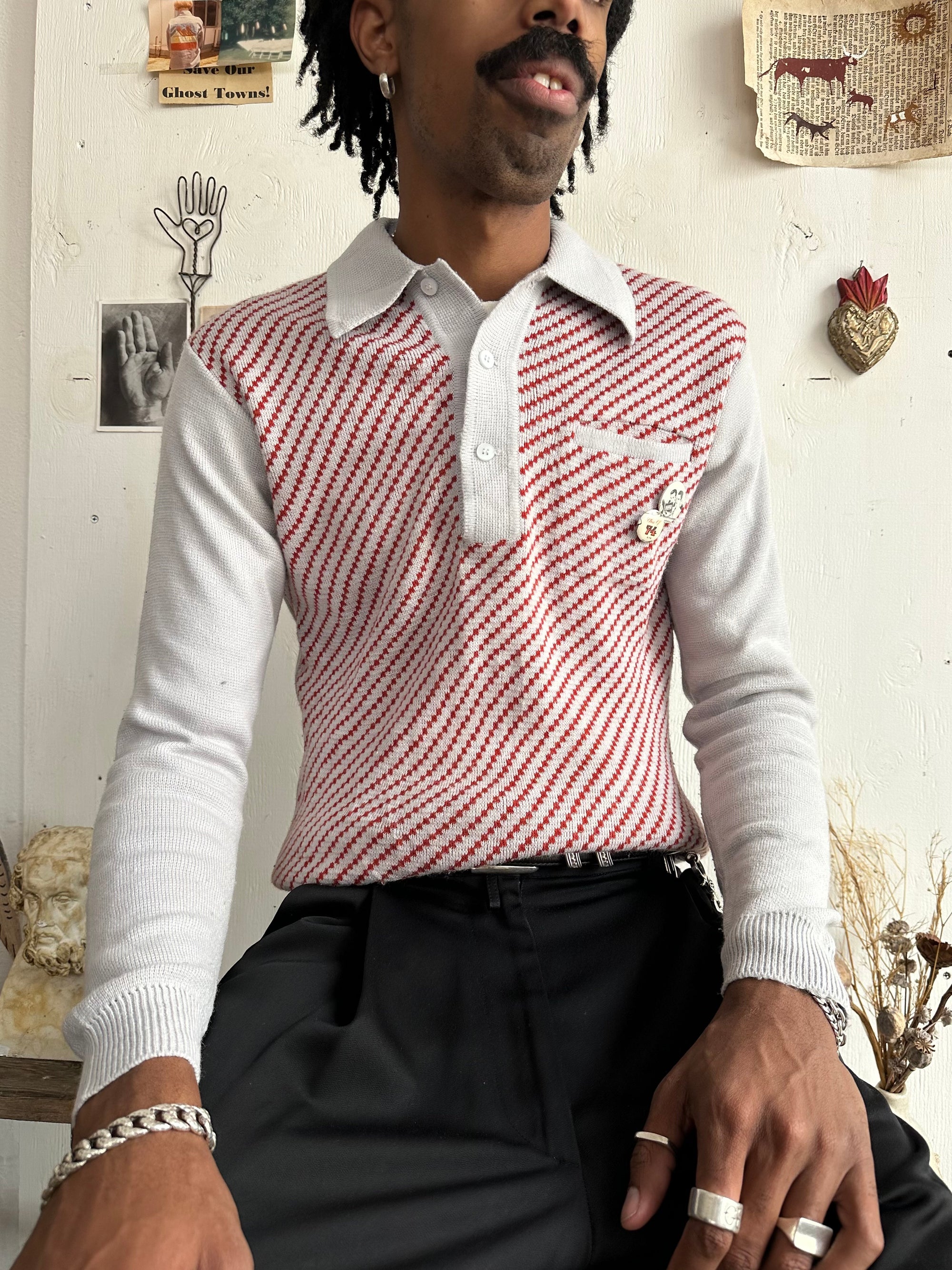 1970s Collared Knit W/ Pins