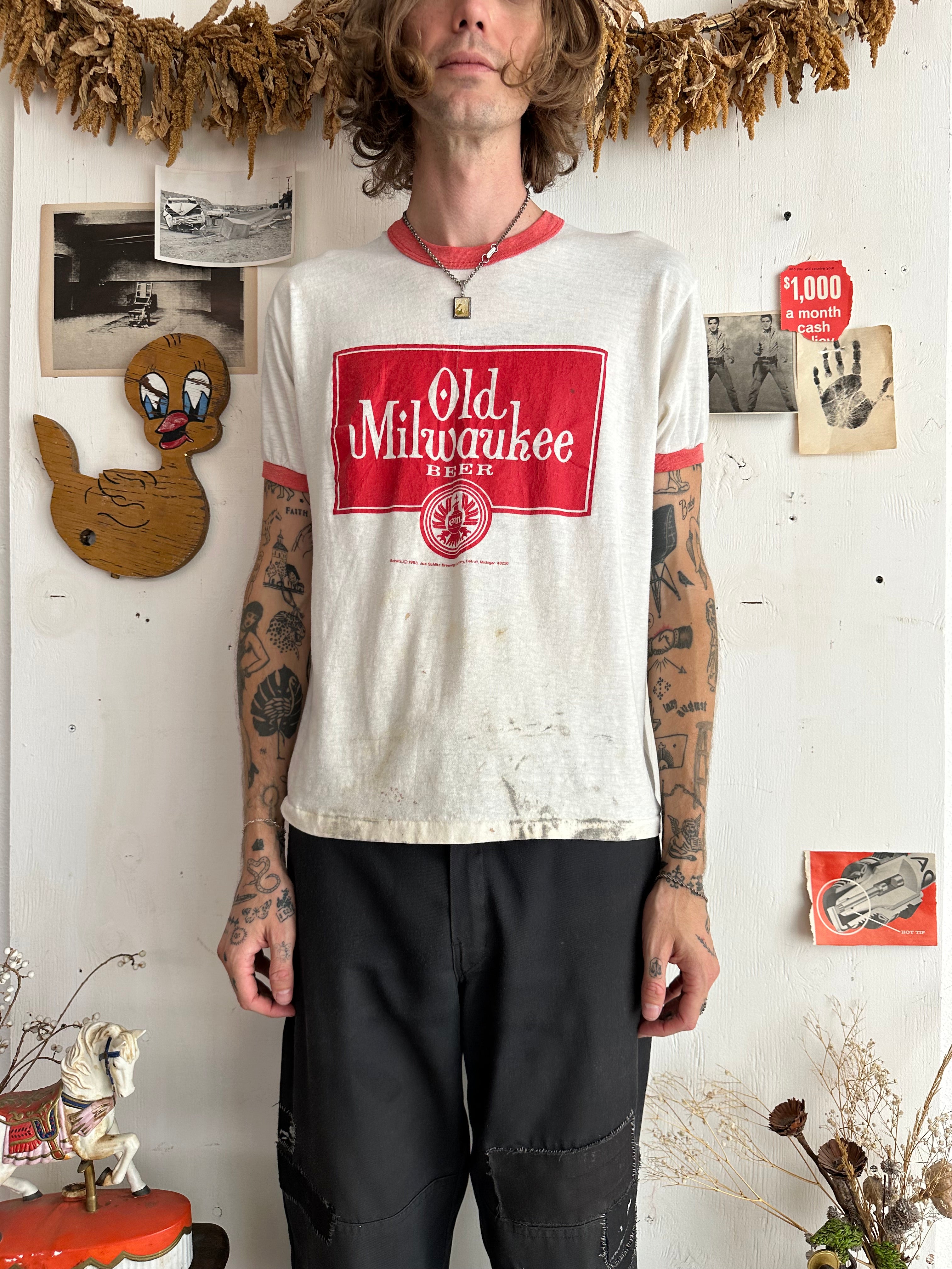 1983 Well-Worn Old Milwaukee Beer T-Shirt (Boxy S/M)