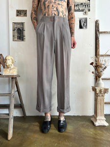 1940s Sunfaded Rayon Pleated Trousers (30/30)