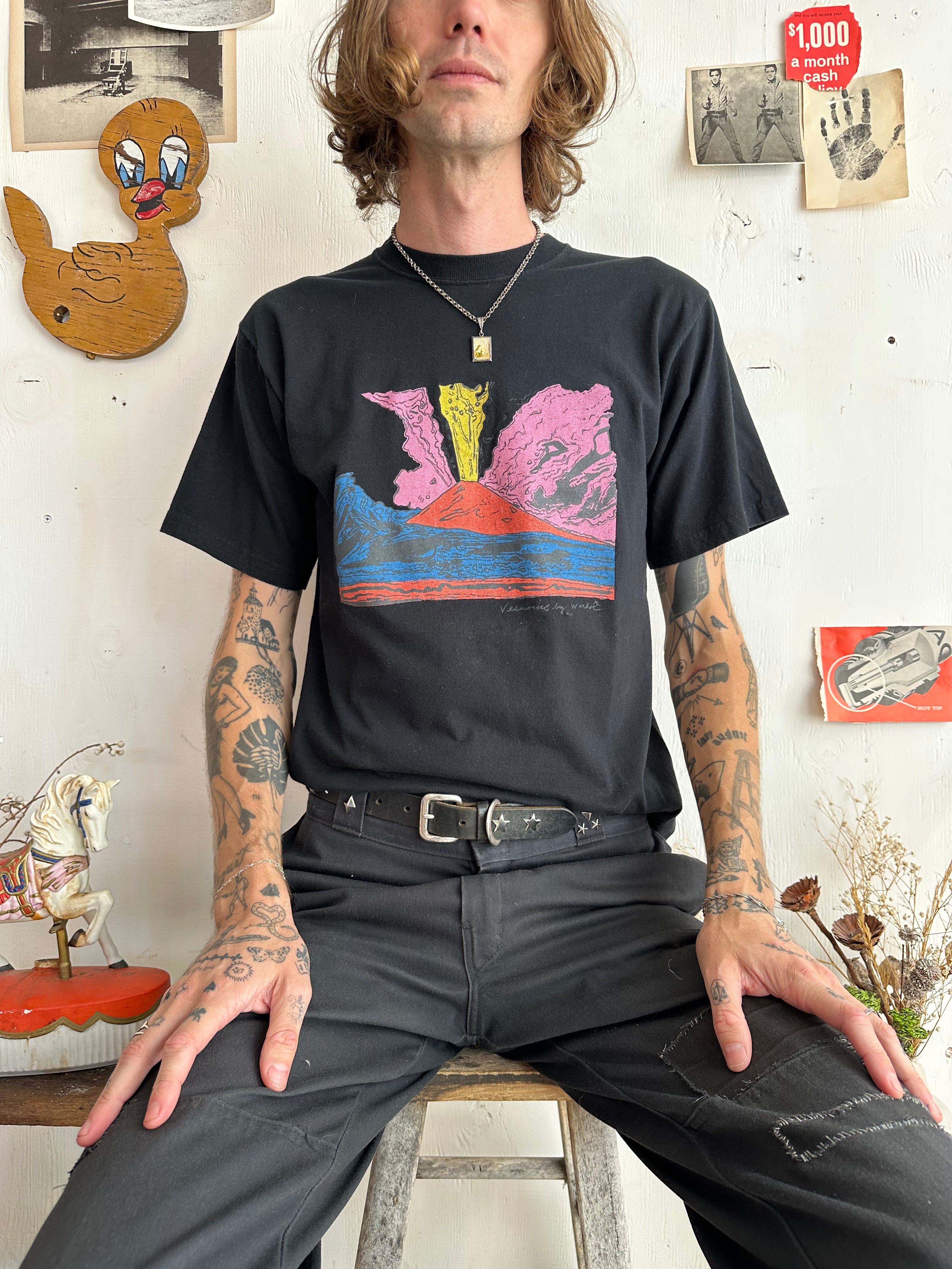1990s Andy Warhol Mount Vesuvius T-Shirt (M)