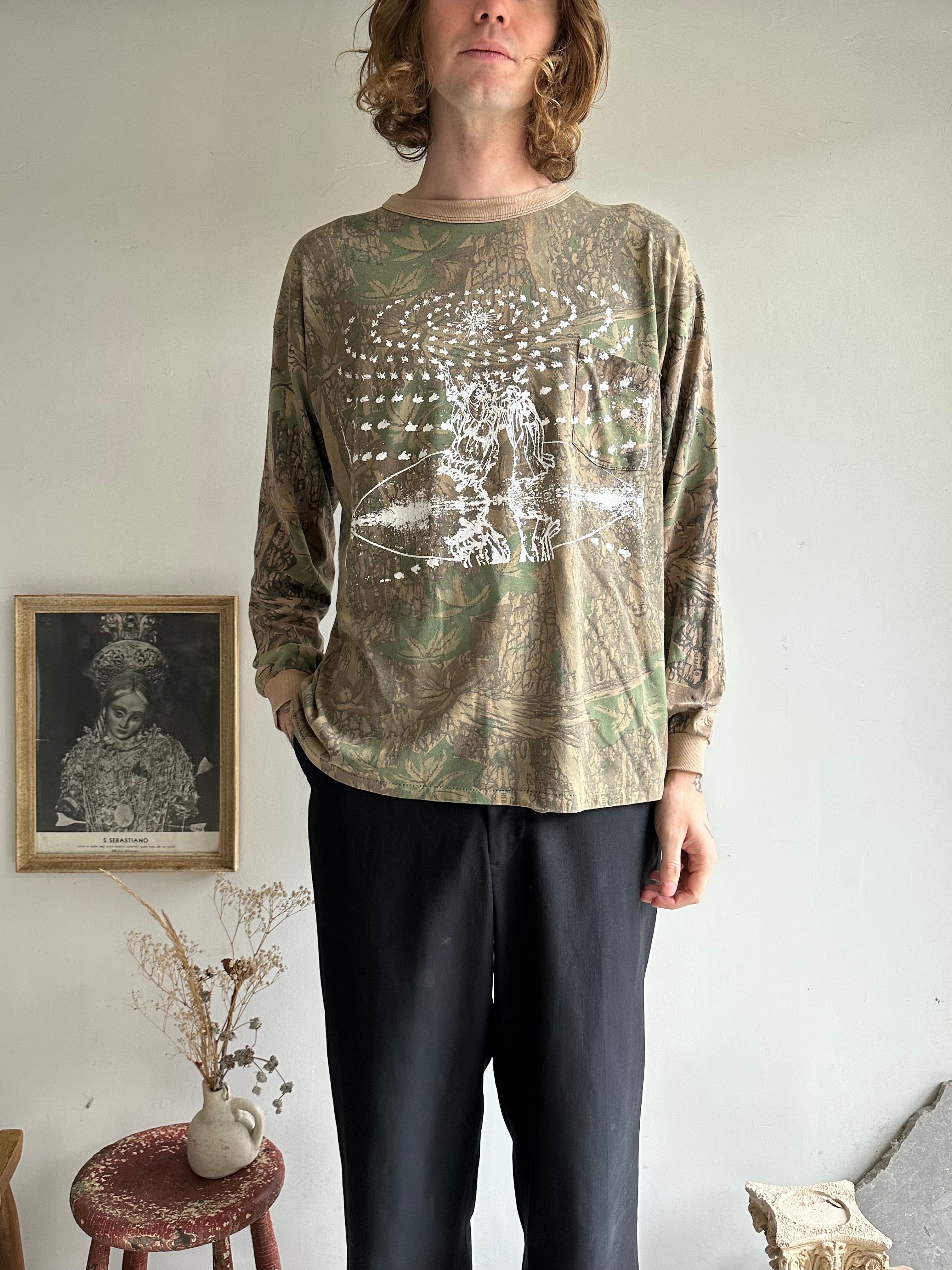 1980s Screen-Printed Rebark Camo Long Sleeve (Boxy XL)