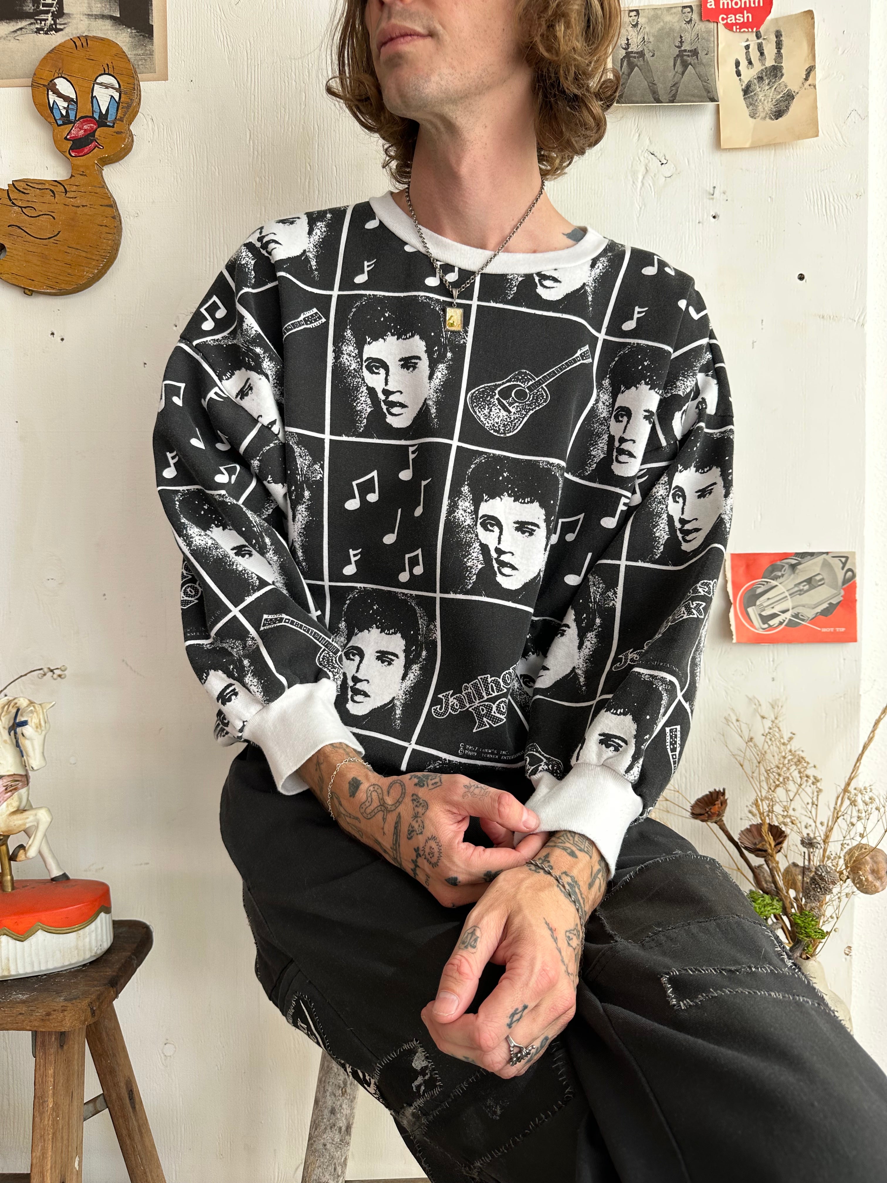 1989 All Over Print Jailhouse Rock Sweatshirt (Boxy L/XL)
