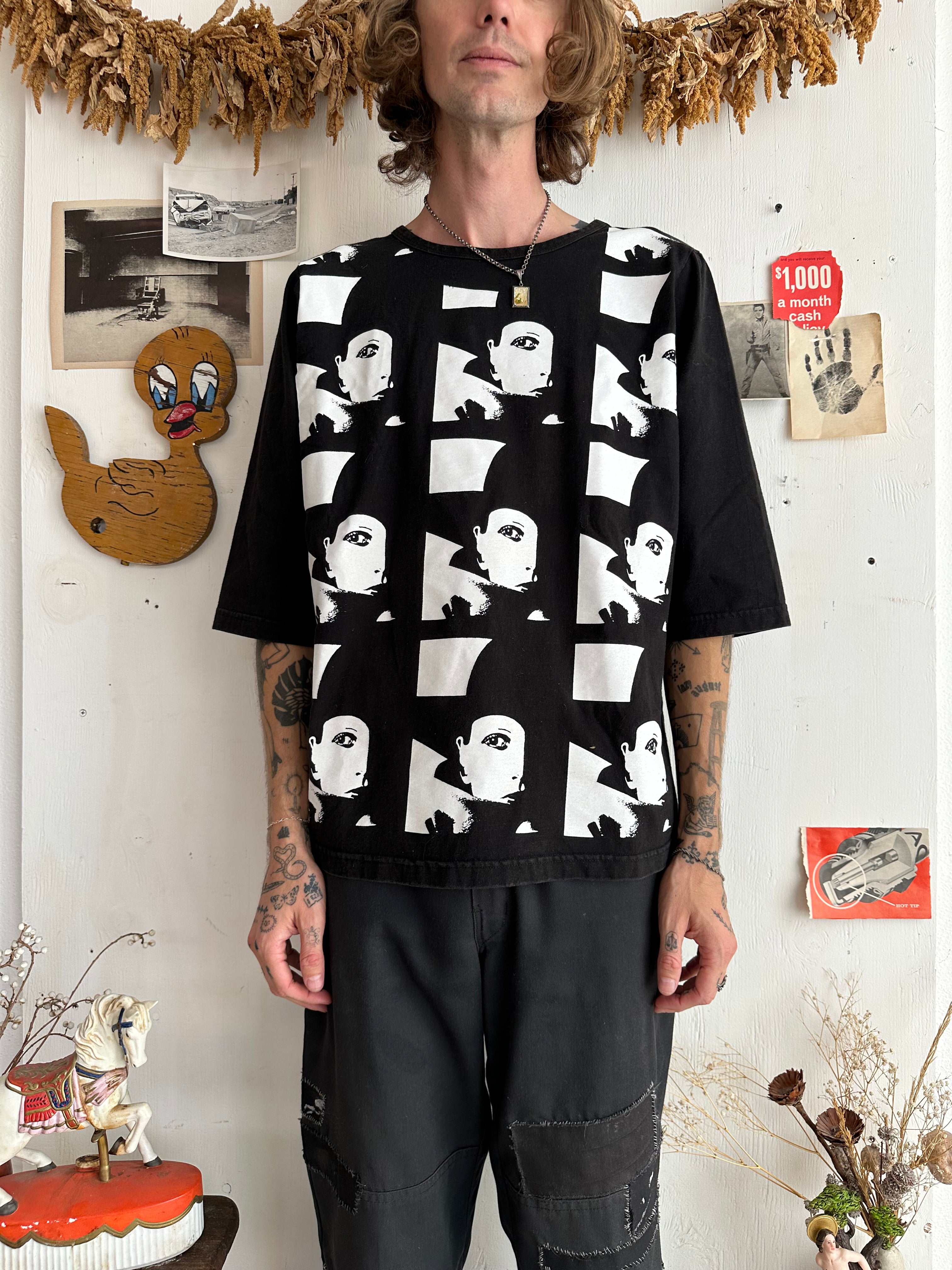 1990s Pop Art Portrait T-Shirt (Boxy L)