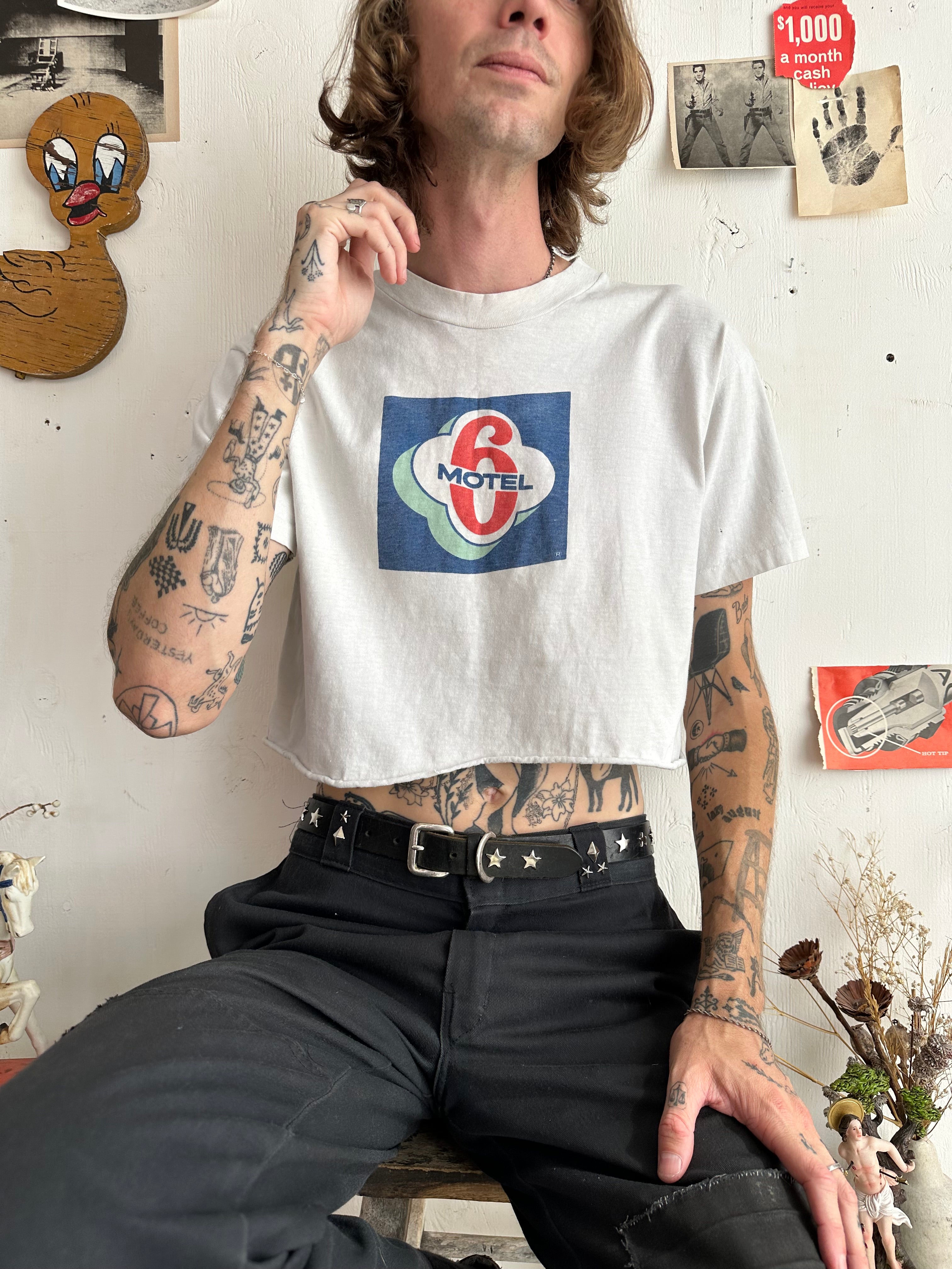 1980s Cropped Motel 6 Tee (Cropped M)
