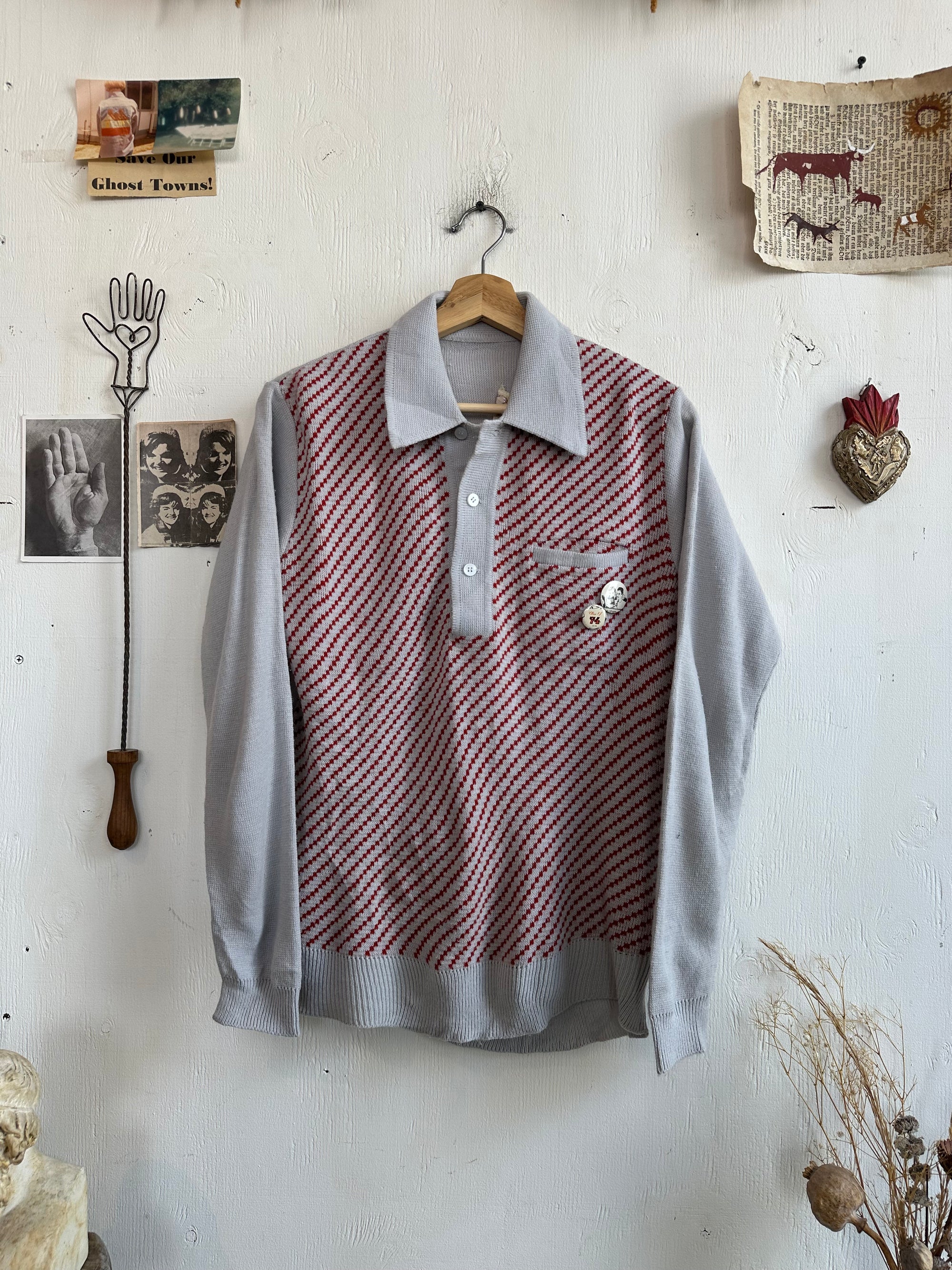 1970s Collared Knit W/ Pins