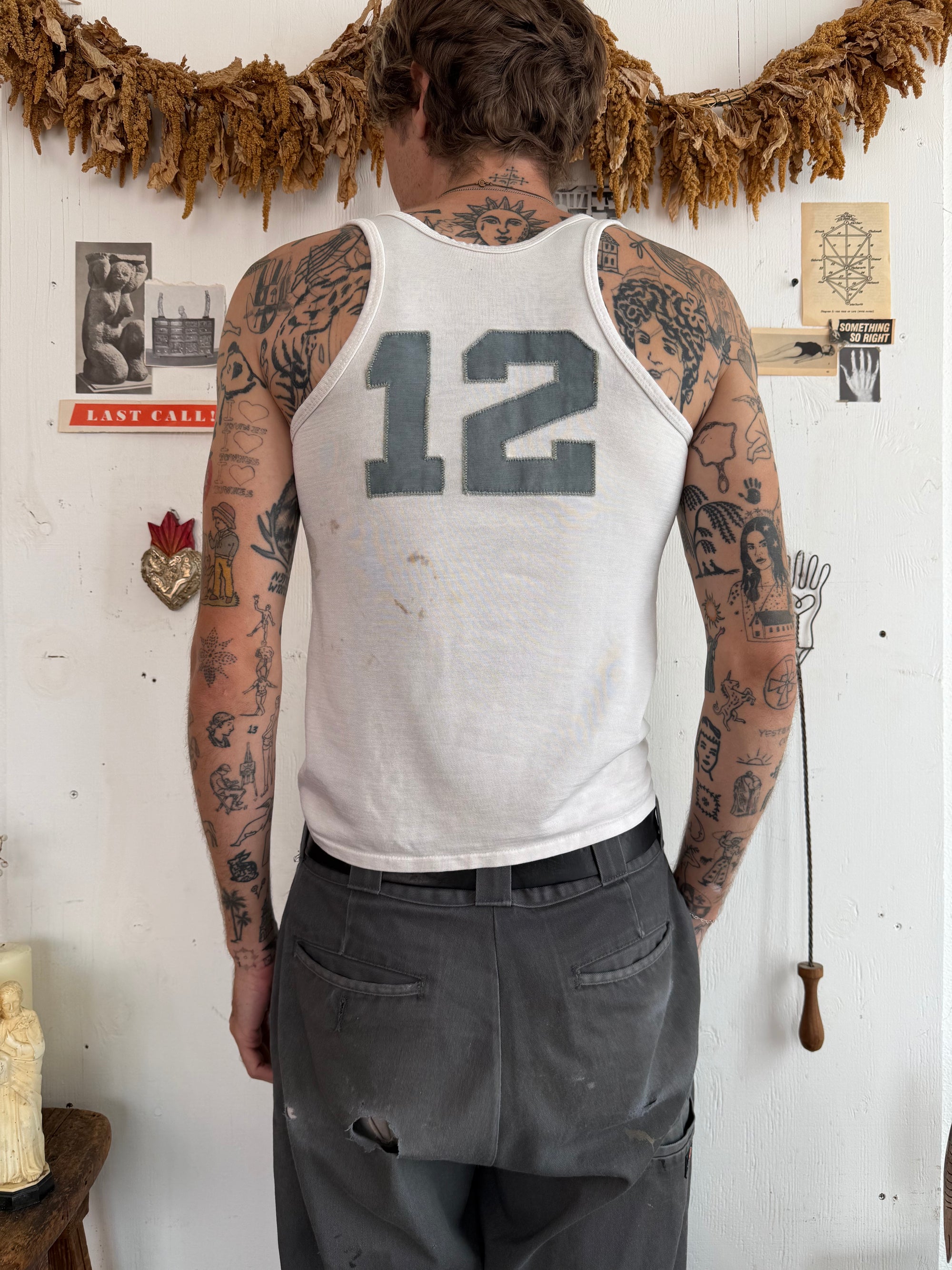 1960s Well Worn Number 12 Tank Top