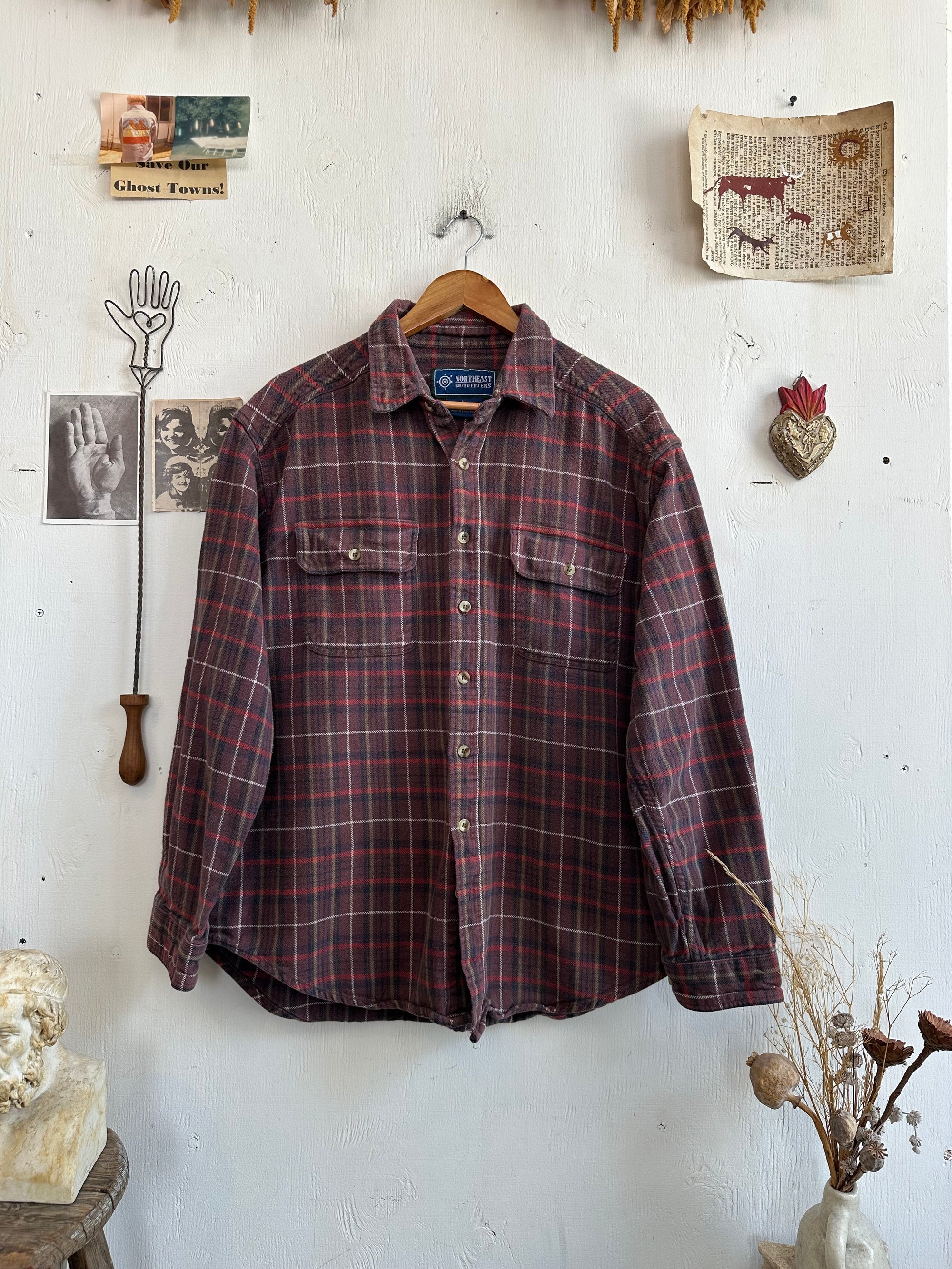 1990s Brushed Cotton Plaid Shirt