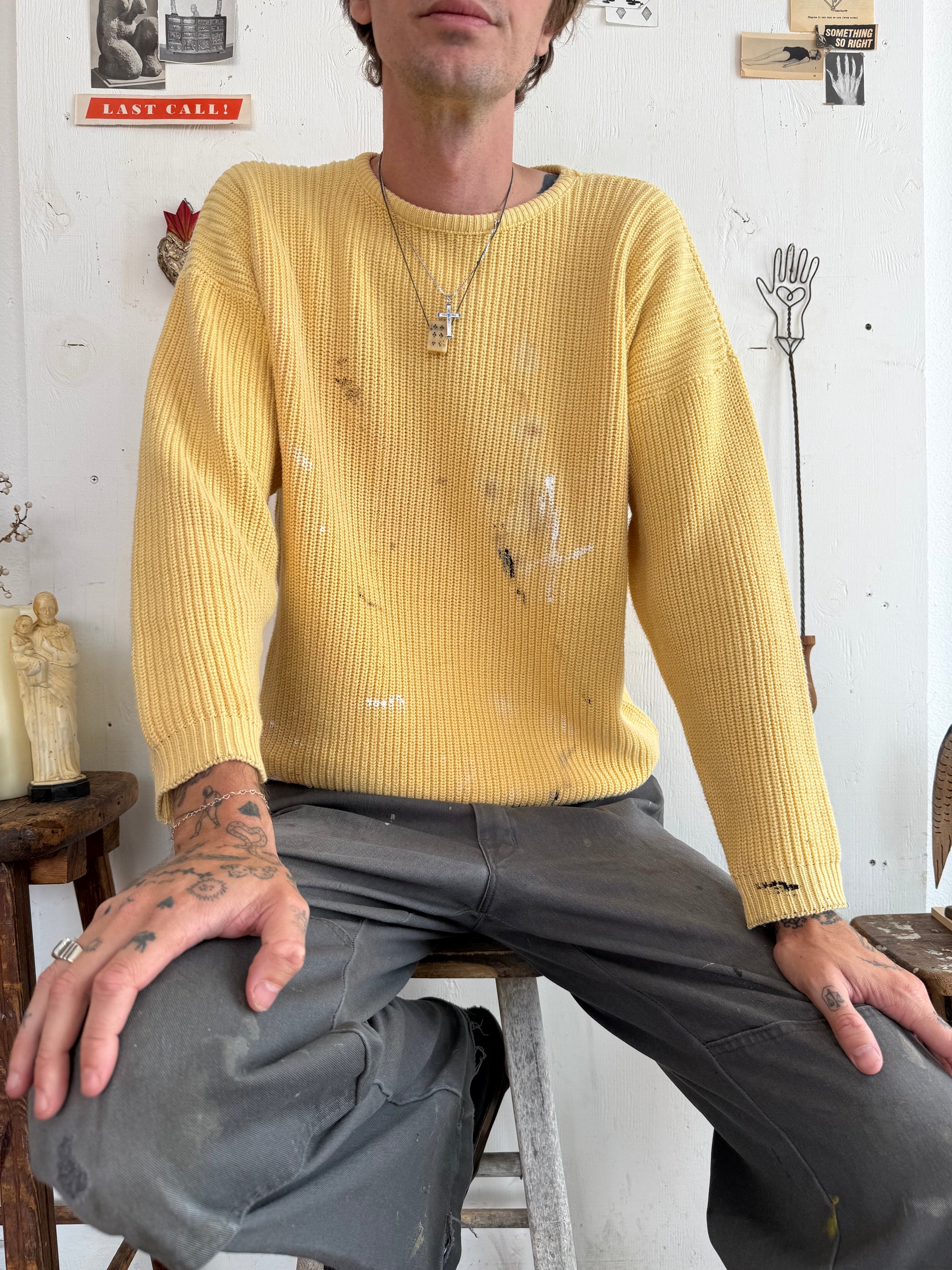 1990s Calvin Klein Yellow Knit