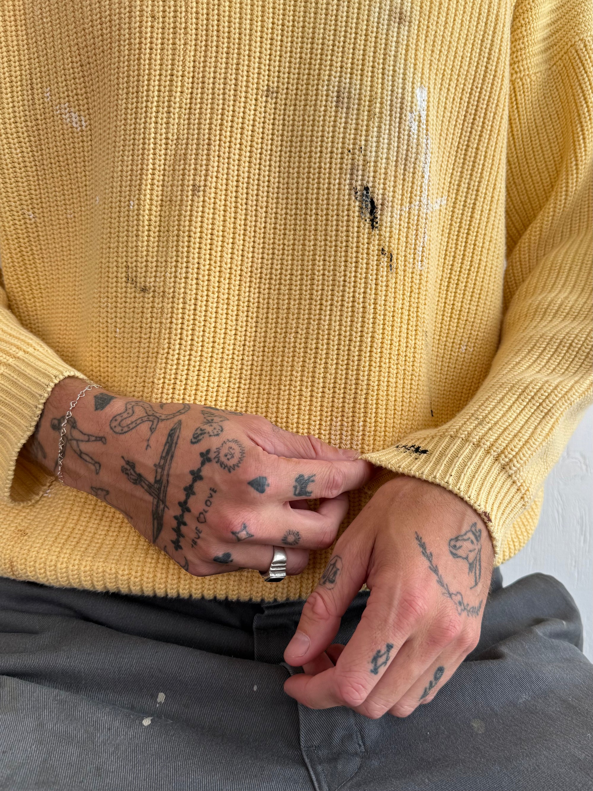 1990s Calvin Klein Yellow Knit